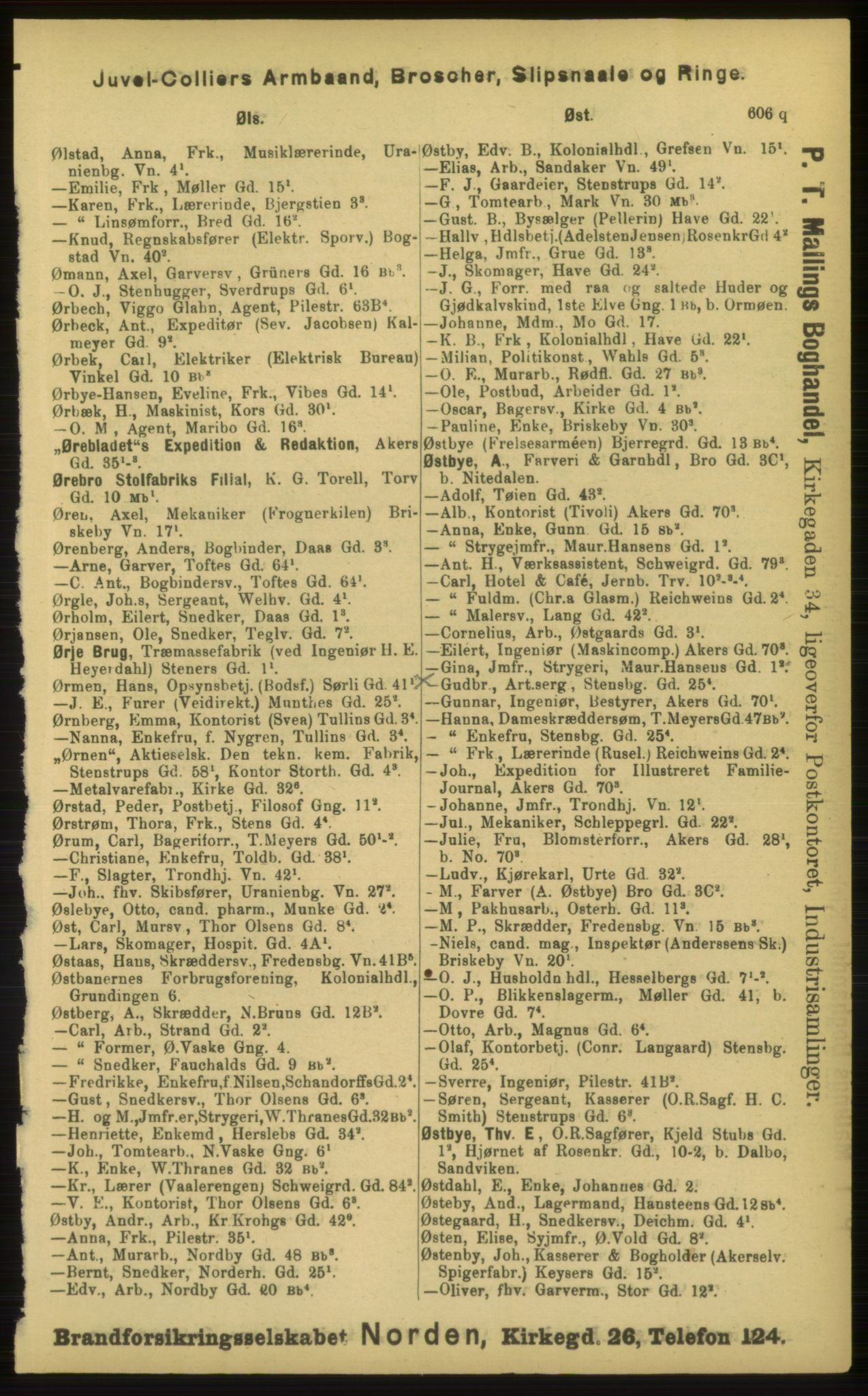 Kristiania/Oslo adressebok, PUBL/-, 1898, s. 606q