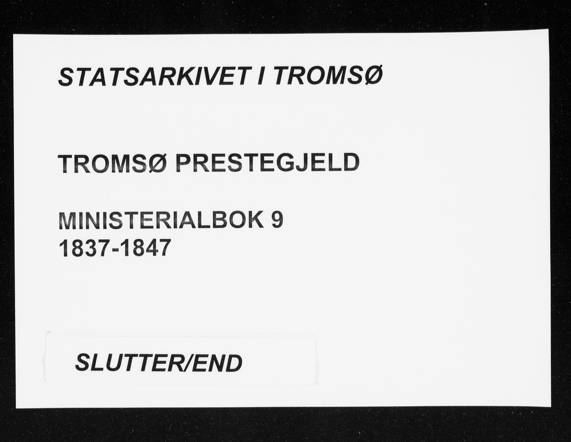 Tromsø sokneprestkontor/stiftsprosti/domprosti, SATØ/S-1343/G/Ga/L0009kirke: Ministerialbok nr. 9, 1837-1847