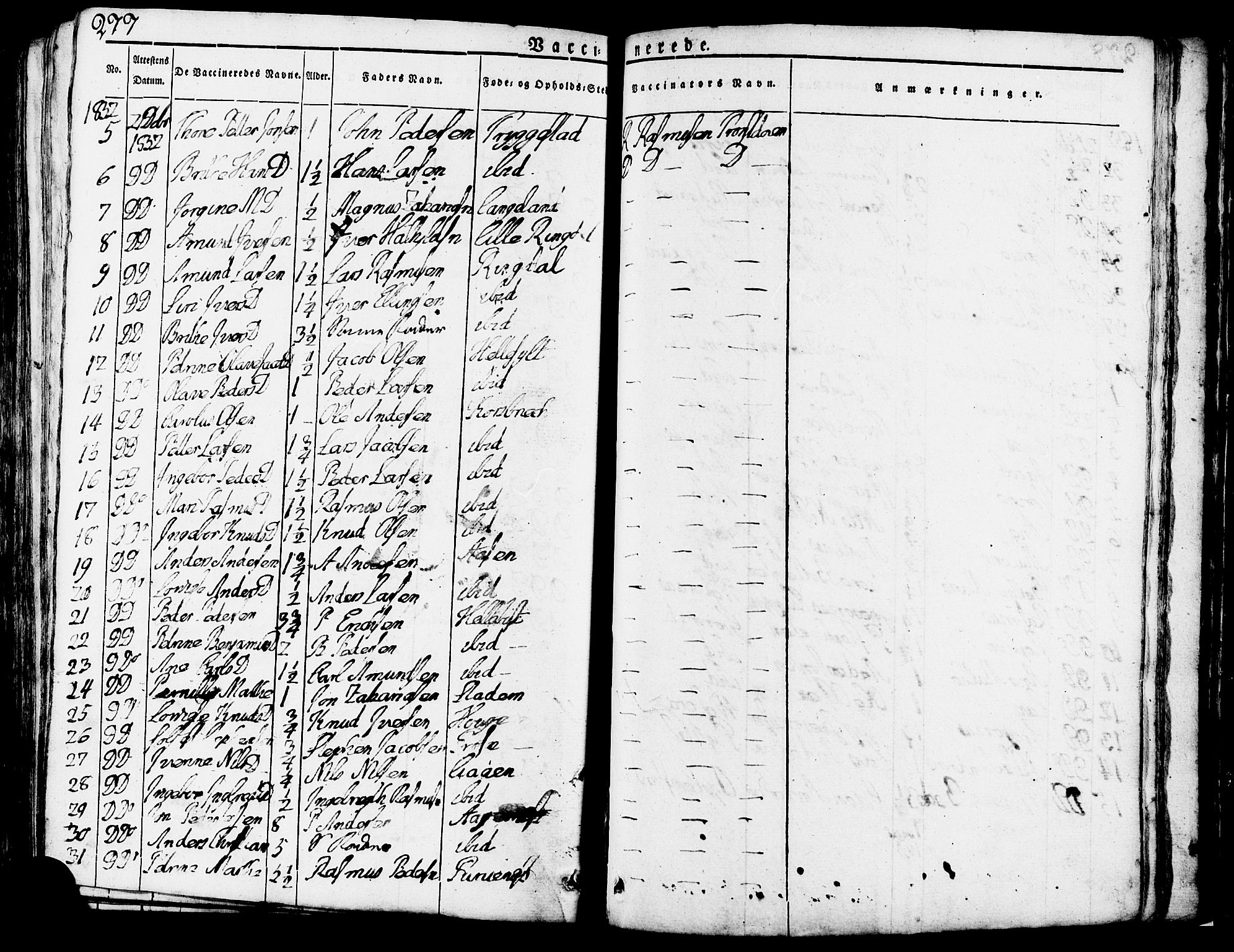 Ministerialprotokoller, klokkerbøker og fødselsregistre - Møre og Romsdal, AV/SAT-A-1454/517/L0221: Ministerialbok nr. 517A01, 1827-1858, s. 277