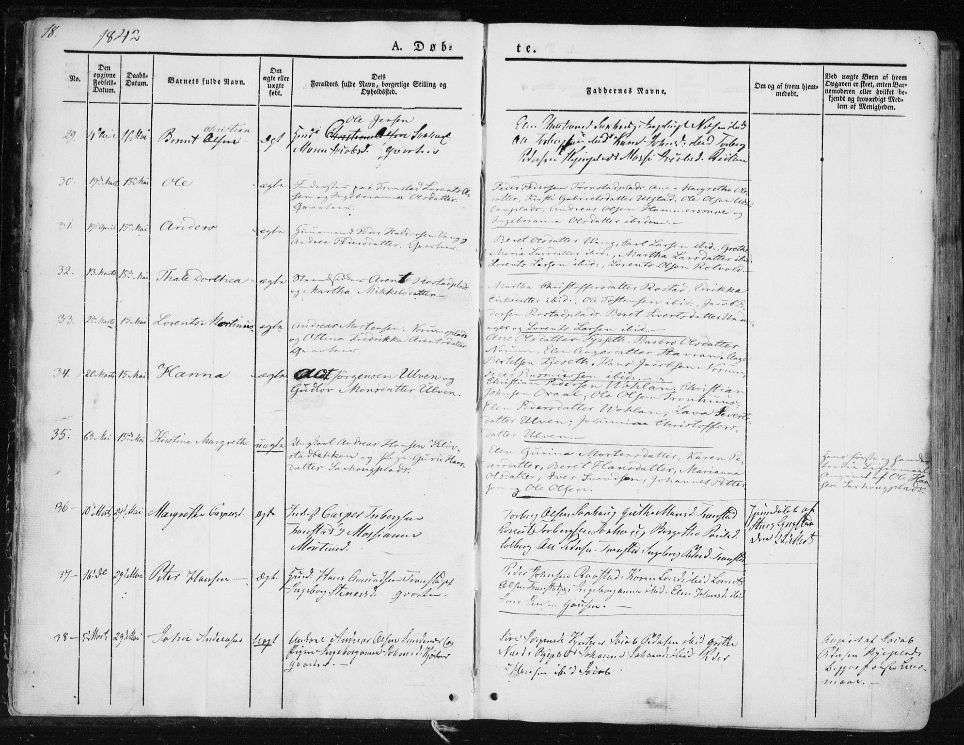 Ministerialprotokoller, klokkerbøker og fødselsregistre - Nord-Trøndelag, SAT/A-1458/730/L0280: Ministerialbok nr. 730A07 /1, 1840-1854, s. 18