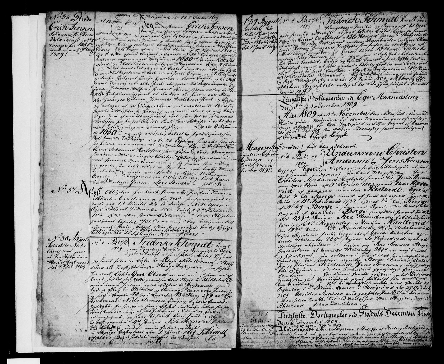 Eiker, Modum og Sigdal sorenskriveri, SAKO/A-123/G/Ga/Gaa/L0007a: Pantebok nr. I 7a, 1809-1816, s. 3