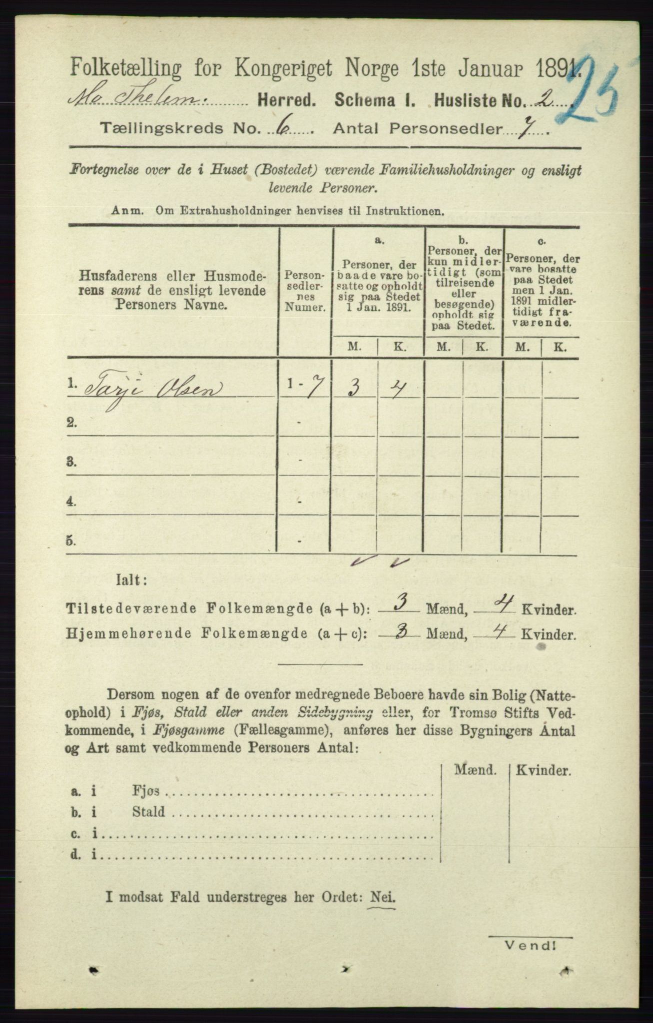 RA, Folketelling 1891 for 0832 Mo herred, 1891, s. 1483