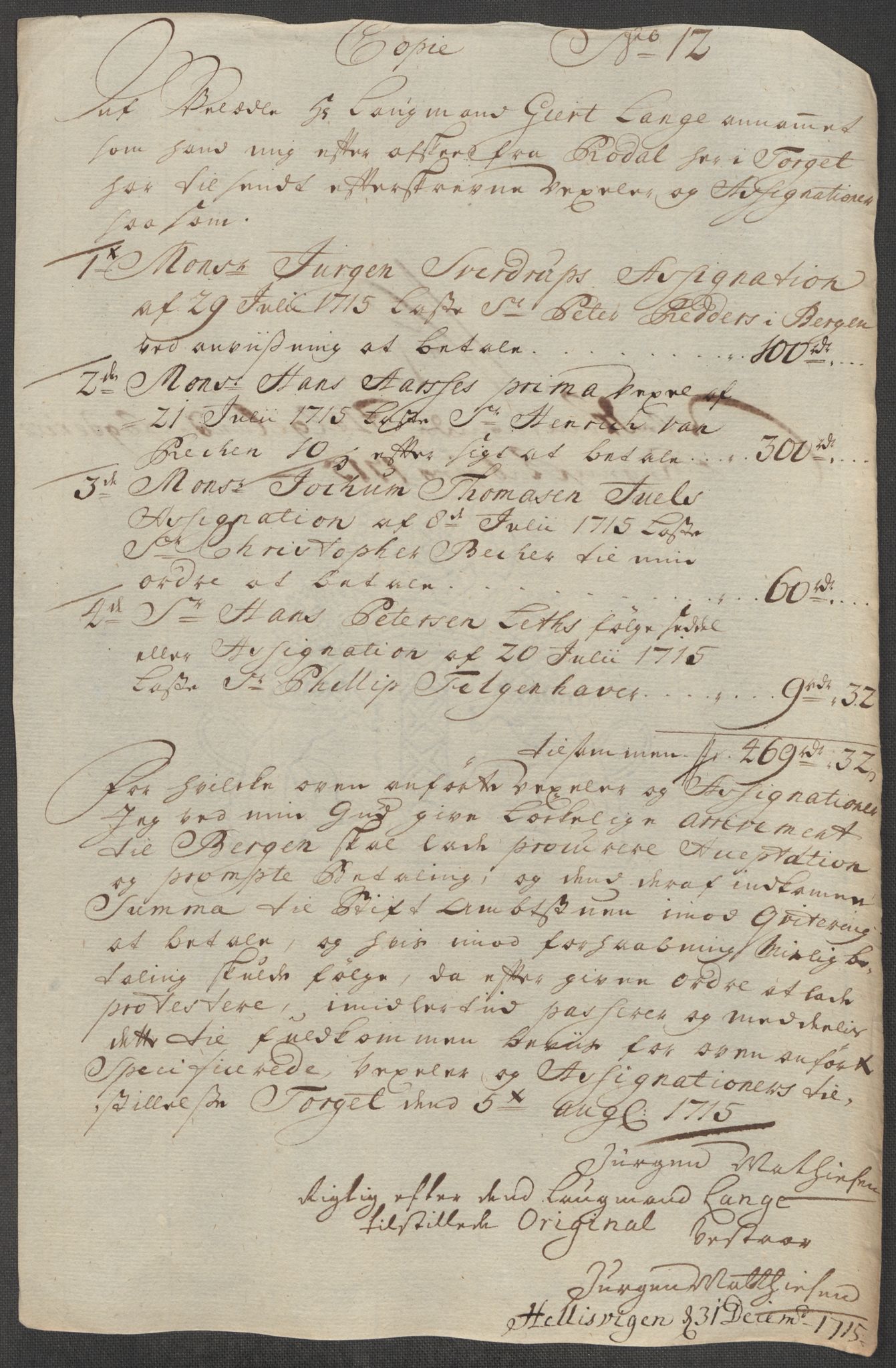 Rentekammeret inntil 1814, Reviderte regnskaper, Fogderegnskap, RA/EA-4092/R65/L4513: Fogderegnskap Helgeland, 1714-1715, s. 590