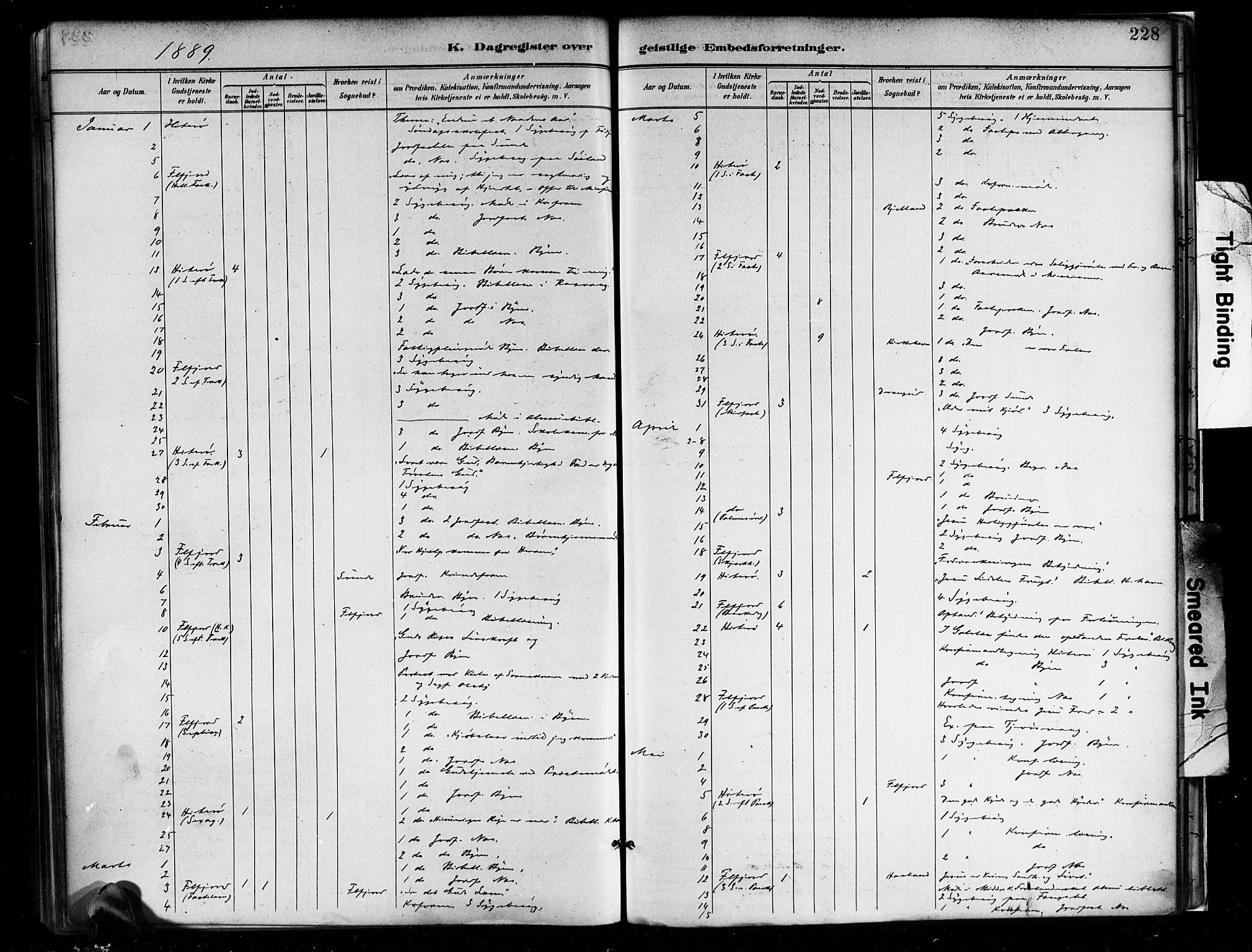 Flekkefjord sokneprestkontor, AV/SAK-1111-0012/F/Fa/Faa/L0001: Ministerialbok nr. A 1, 1885-1900, s. 228