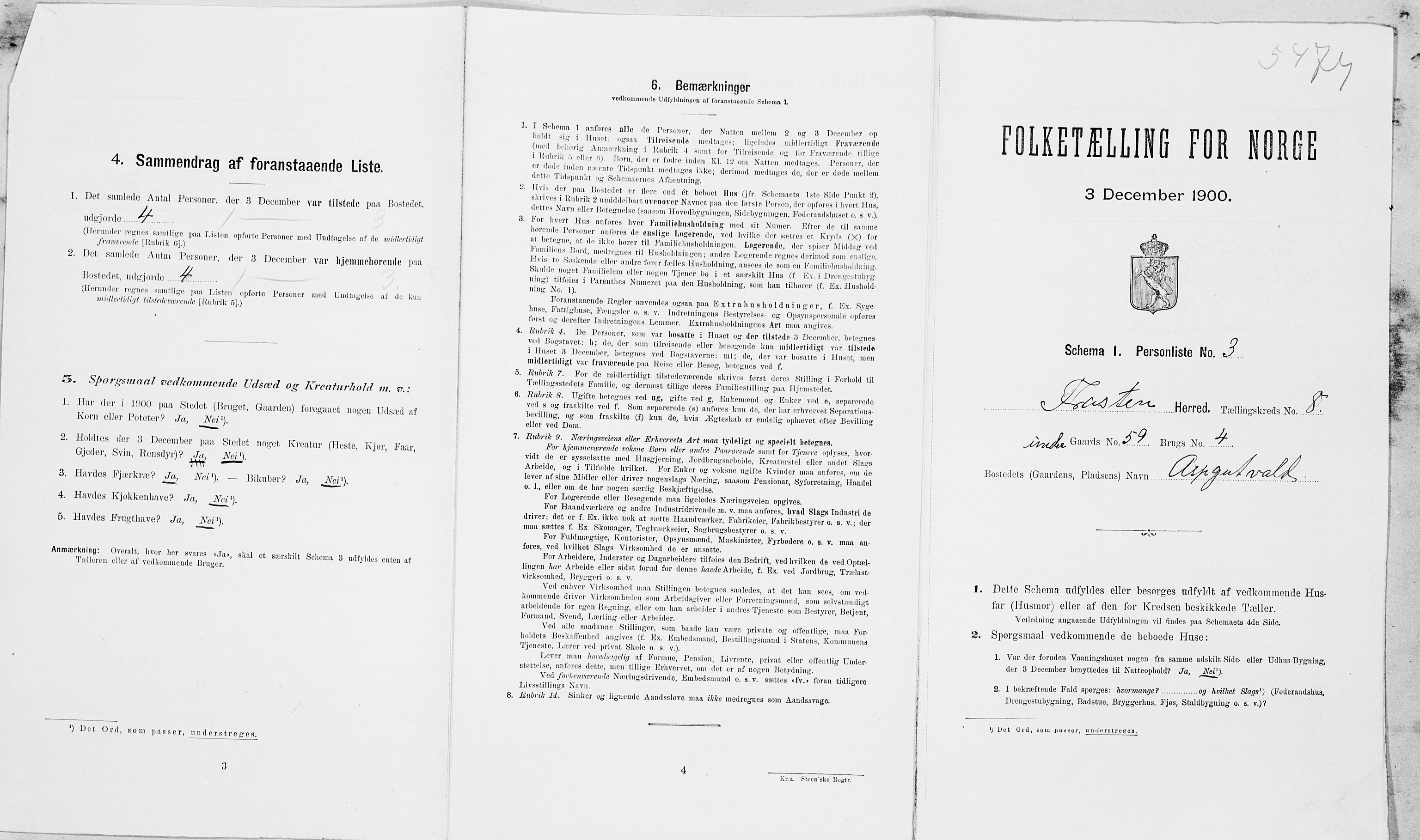 SAT, Folketelling 1900 for 1717 Frosta herred, 1900, s. 929