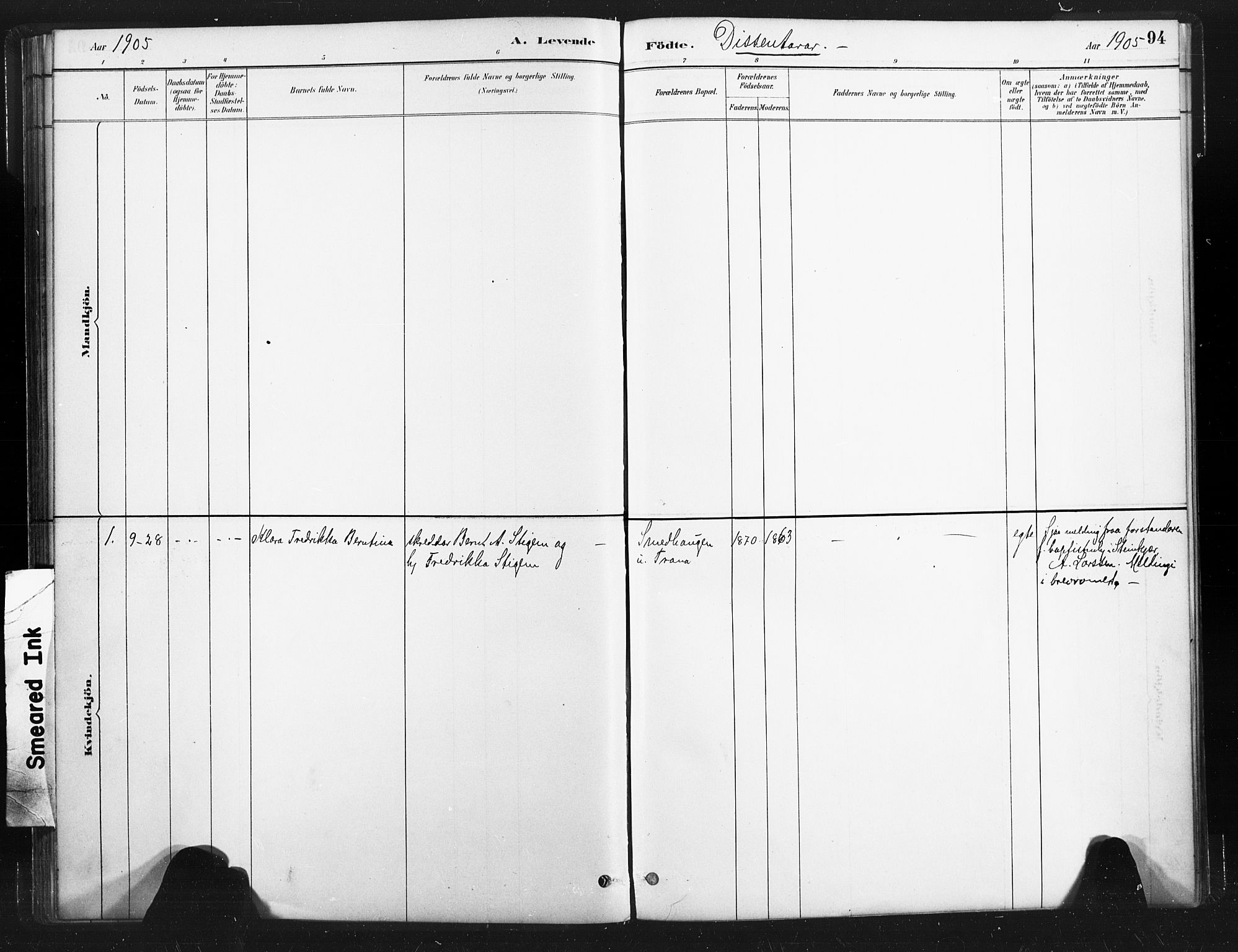 Ministerialprotokoller, klokkerbøker og fødselsregistre - Nord-Trøndelag, SAT/A-1458/736/L0361: Ministerialbok nr. 736A01, 1884-1906, s. 94