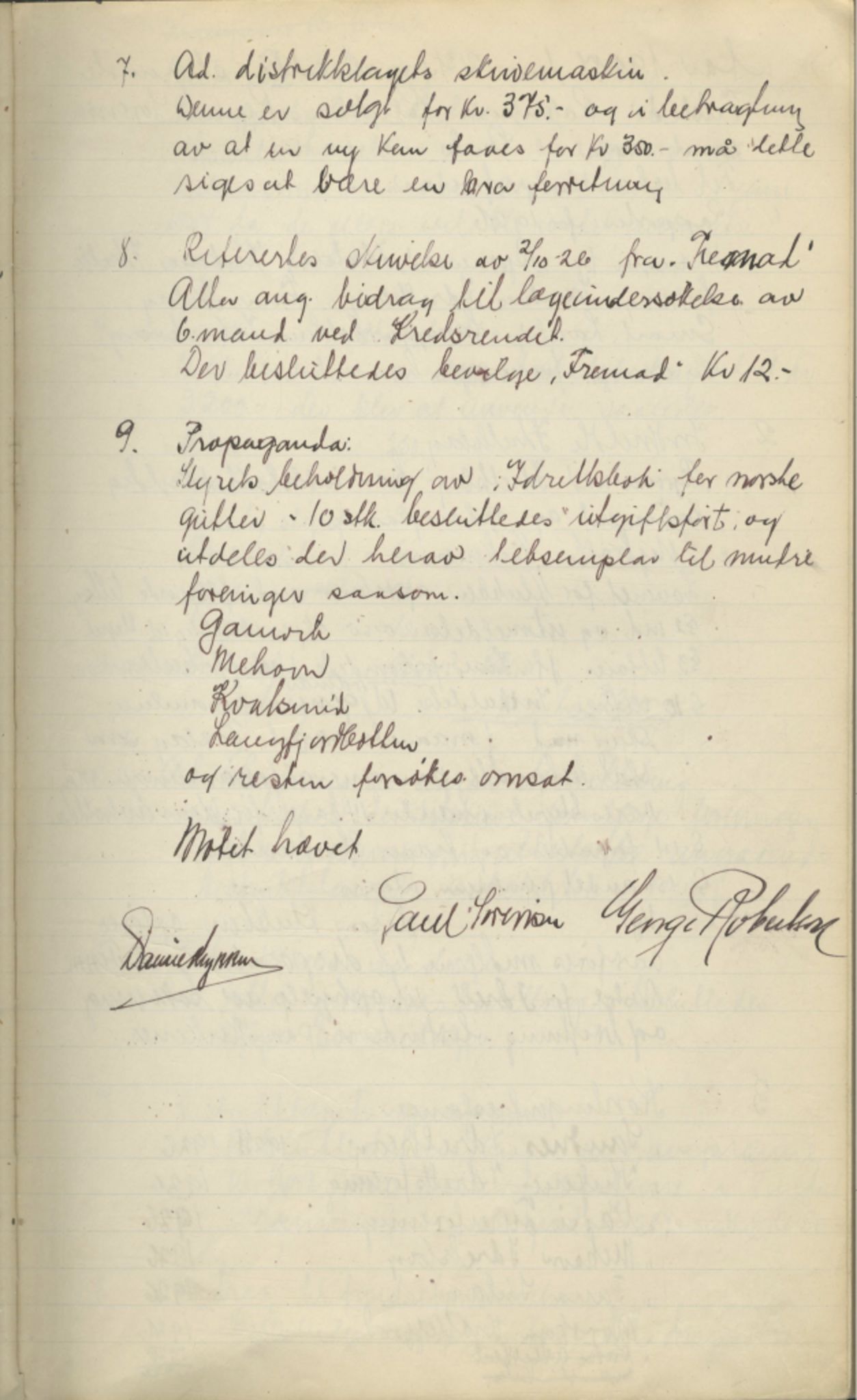 Finnmark Distriktslag for Idrett, FMFB/A-1040/A/L0001: Møteprotokoll, 1919-1940, s. 76