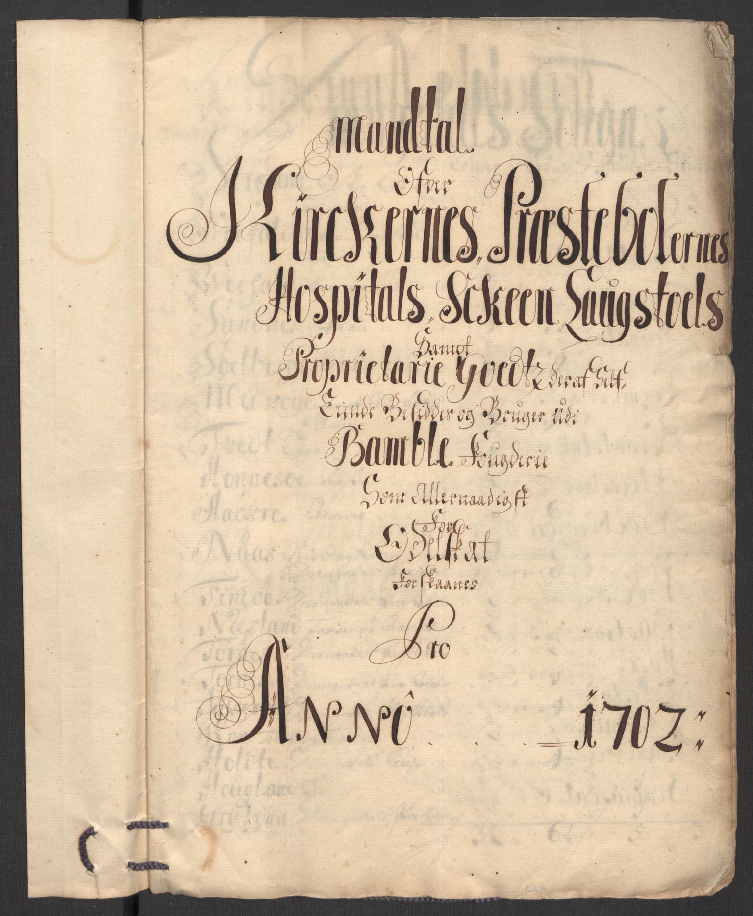 Rentekammeret inntil 1814, Reviderte regnskaper, Fogderegnskap, RA/EA-4092/R36/L2107: Fogderegnskap Øvre og Nedre Telemark og Bamble, 1702, s. 359
