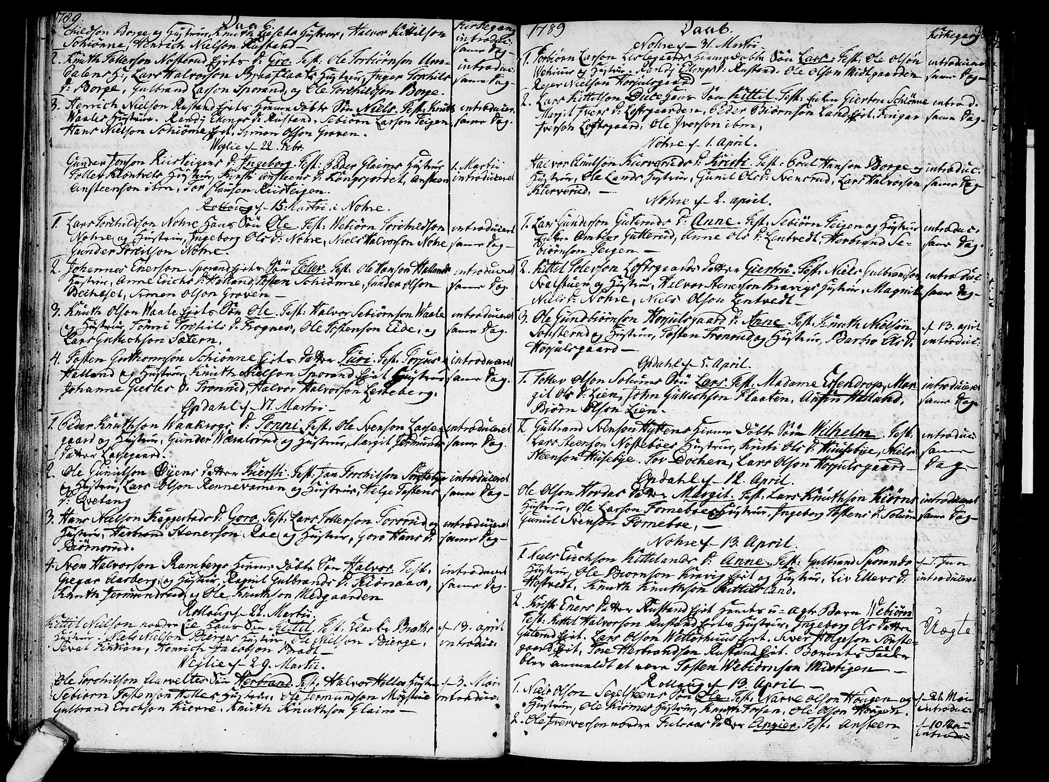 Rollag kirkebøker, SAKO/A-240/F/Fa/L0004: Ministerialbok nr. I 4, 1778-1792, s. 38