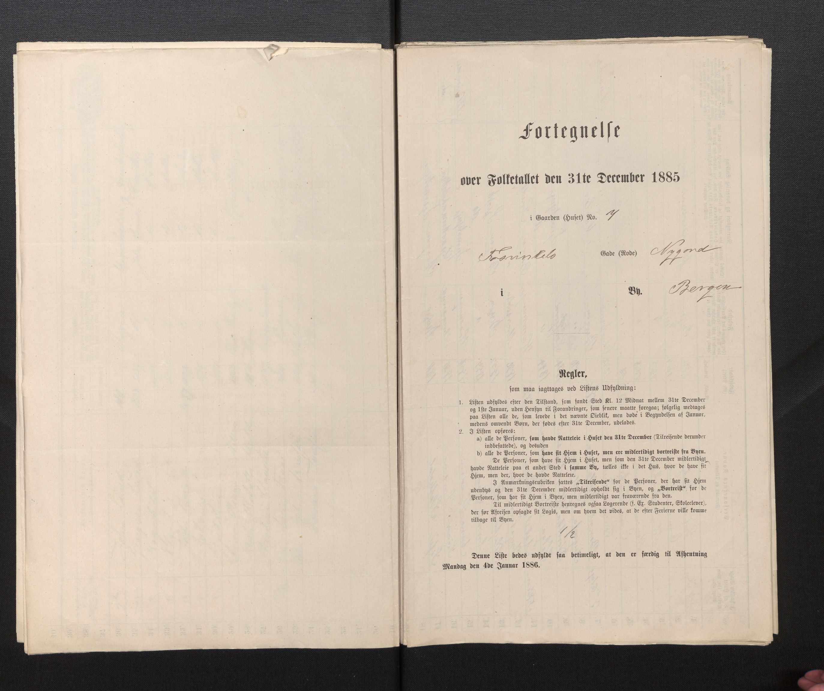 SAB, Folketelling 1885 for 1301 Bergen kjøpstad, 1885, s. 1417