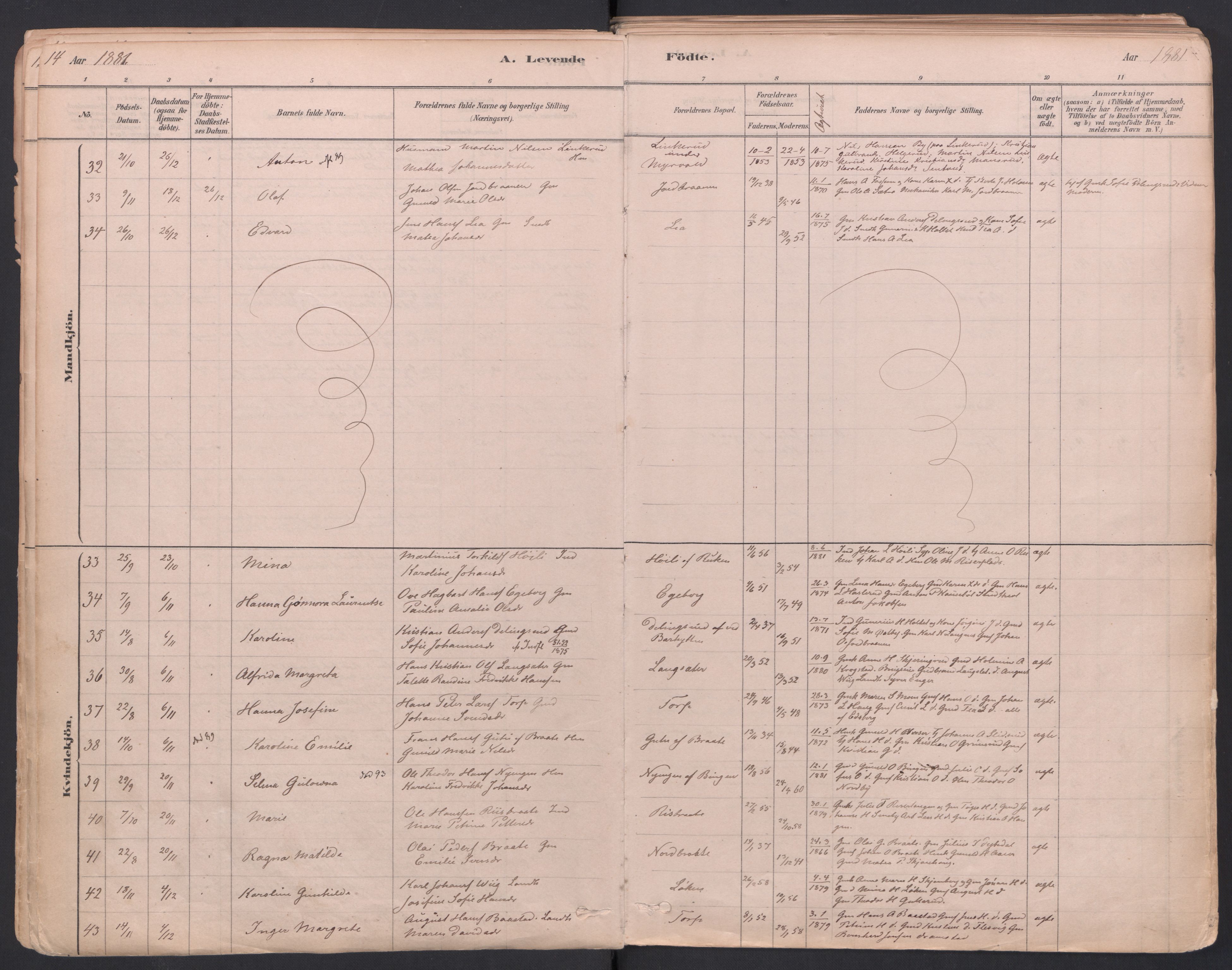 Trøgstad prestekontor Kirkebøker, AV/SAO-A-10925/F/Fa/L0010: Ministerialbok nr. I 10, 1878-1898, s. 14