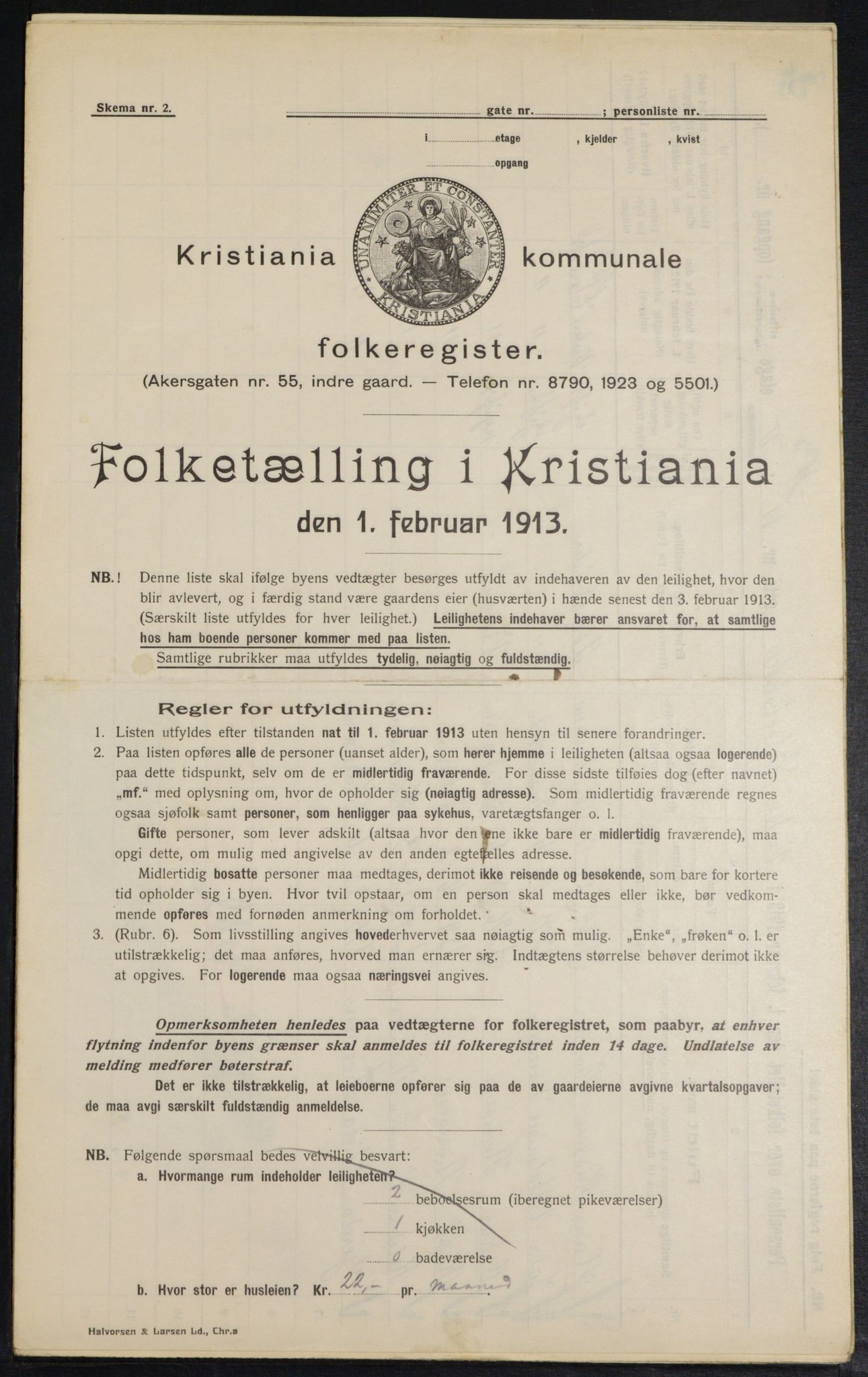 OBA, Kommunal folketelling 1.2.1913 for Kristiania, 1913, s. 122356