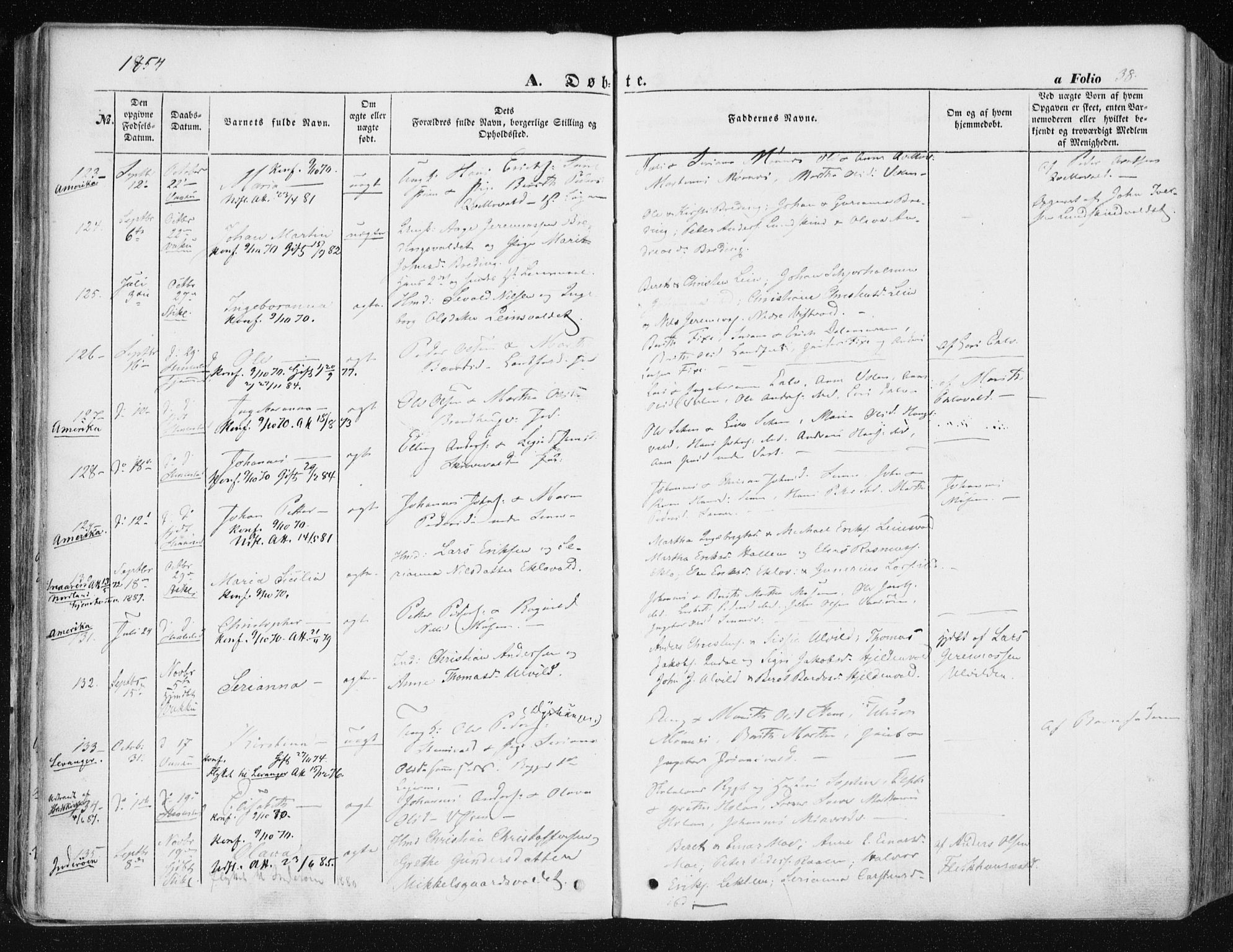 Ministerialprotokoller, klokkerbøker og fødselsregistre - Nord-Trøndelag, AV/SAT-A-1458/723/L0240: Ministerialbok nr. 723A09, 1852-1860, s. 38