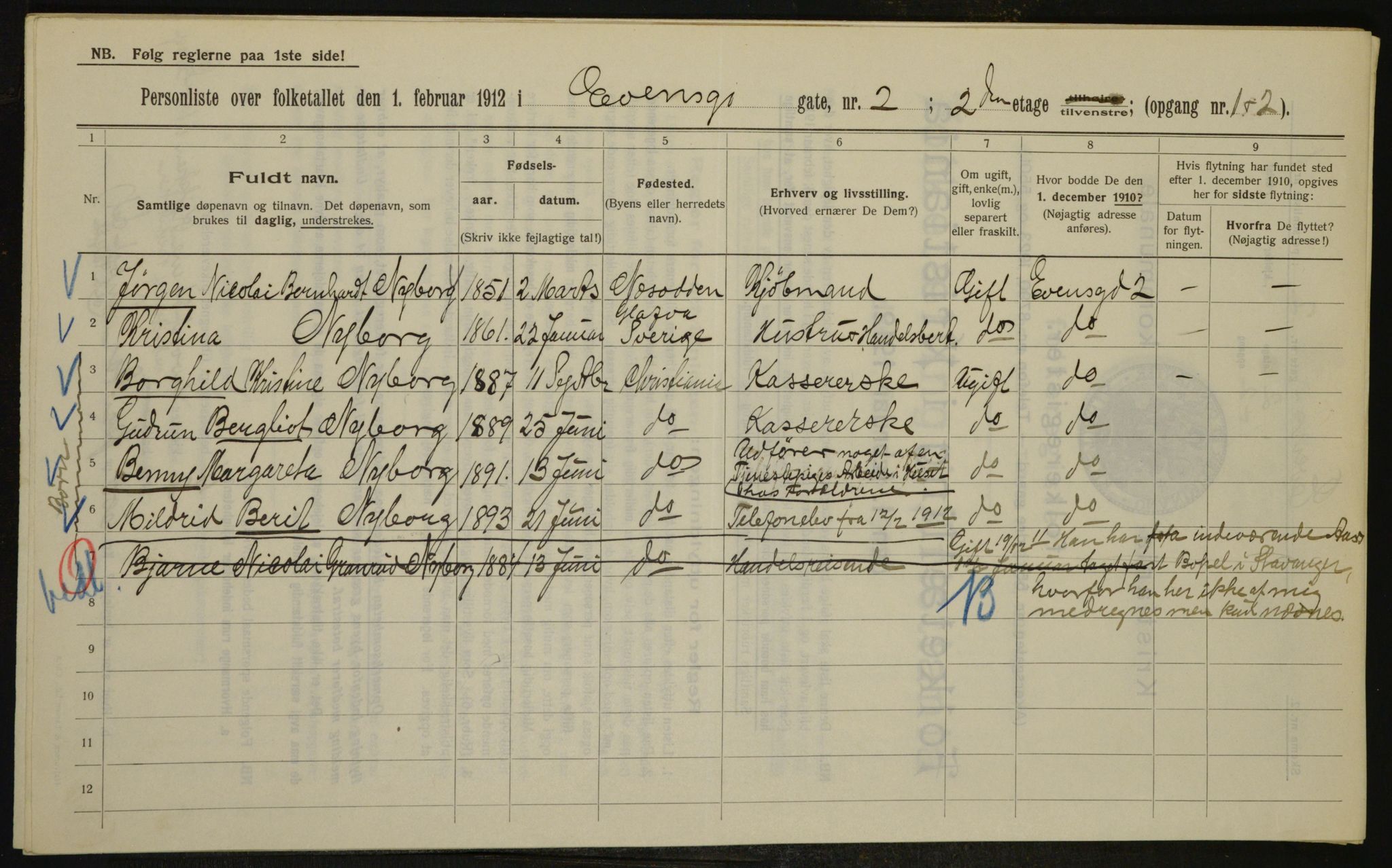 OBA, Kommunal folketelling 1.2.1912 for Kristiania, 1912, s. 22834