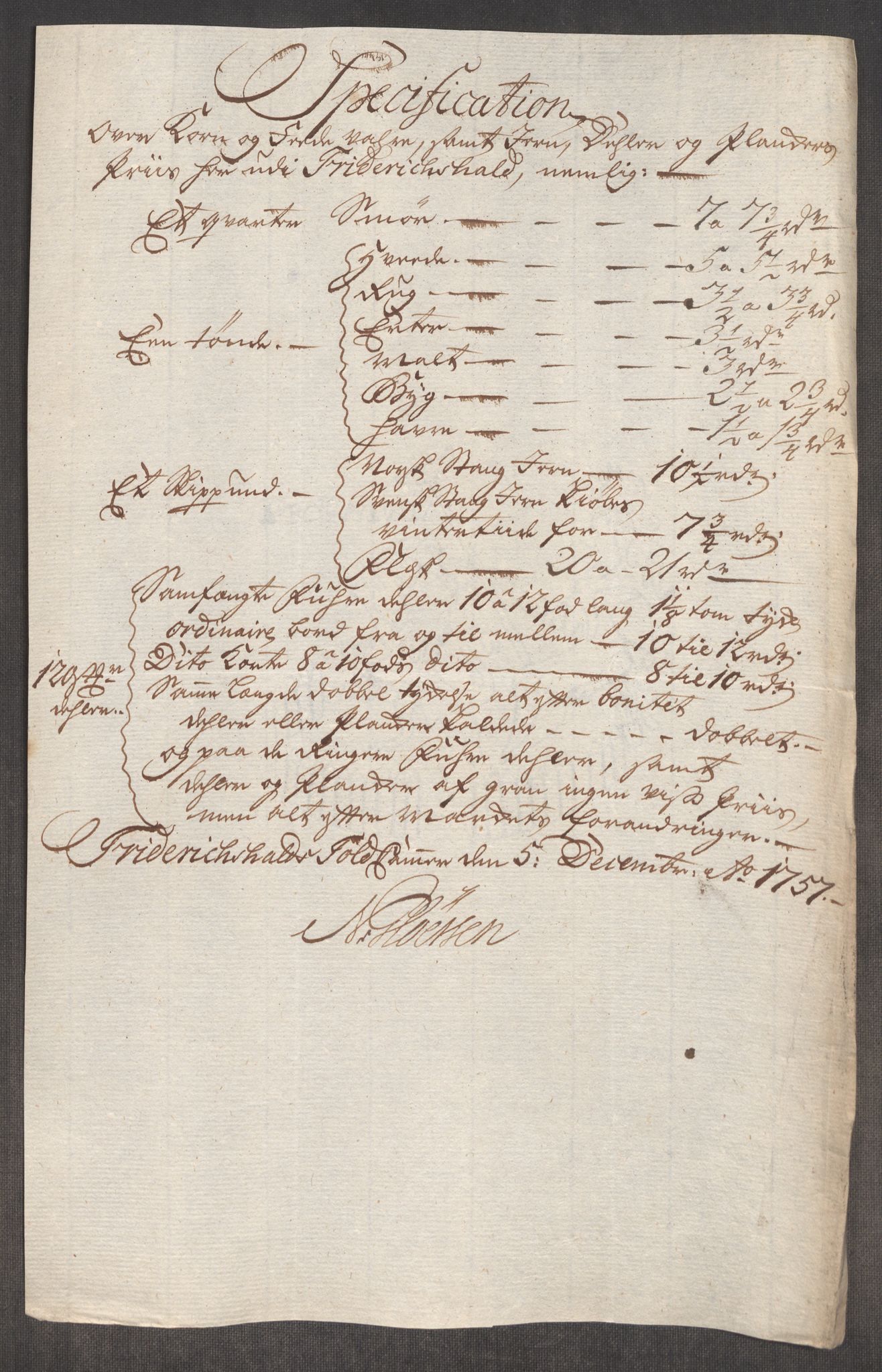 Rentekammeret inntil 1814, Realistisk ordnet avdeling, RA/EA-4070/Oe/L0005: [Ø1]: Priskuranter, 1753-1757, s. 634