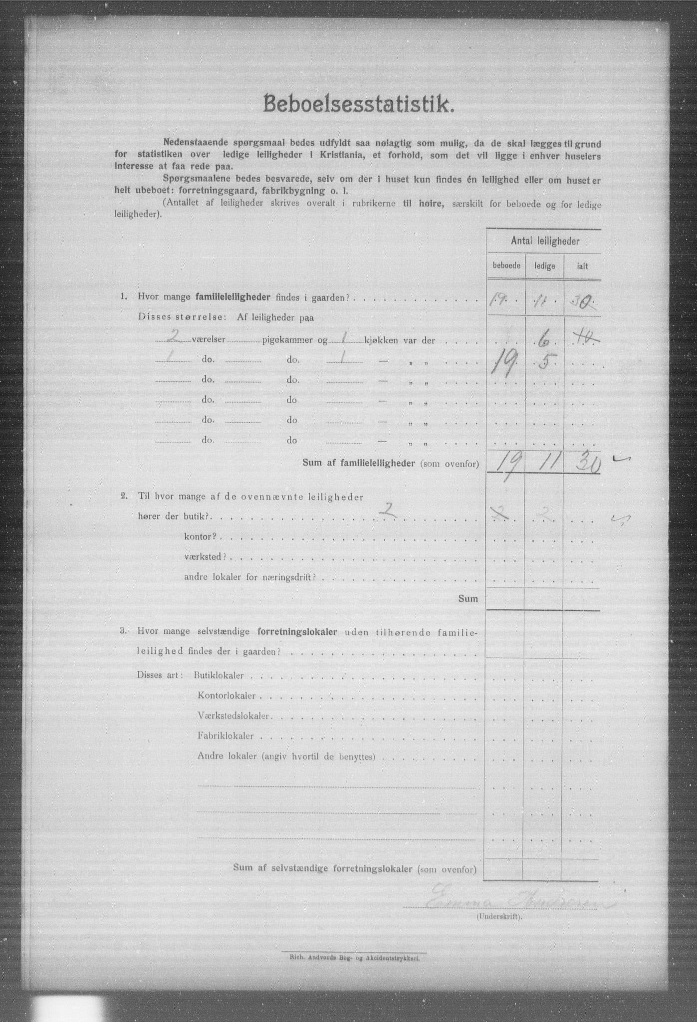 OBA, Kommunal folketelling 31.12.1904 for Kristiania kjøpstad, 1904, s. 3238