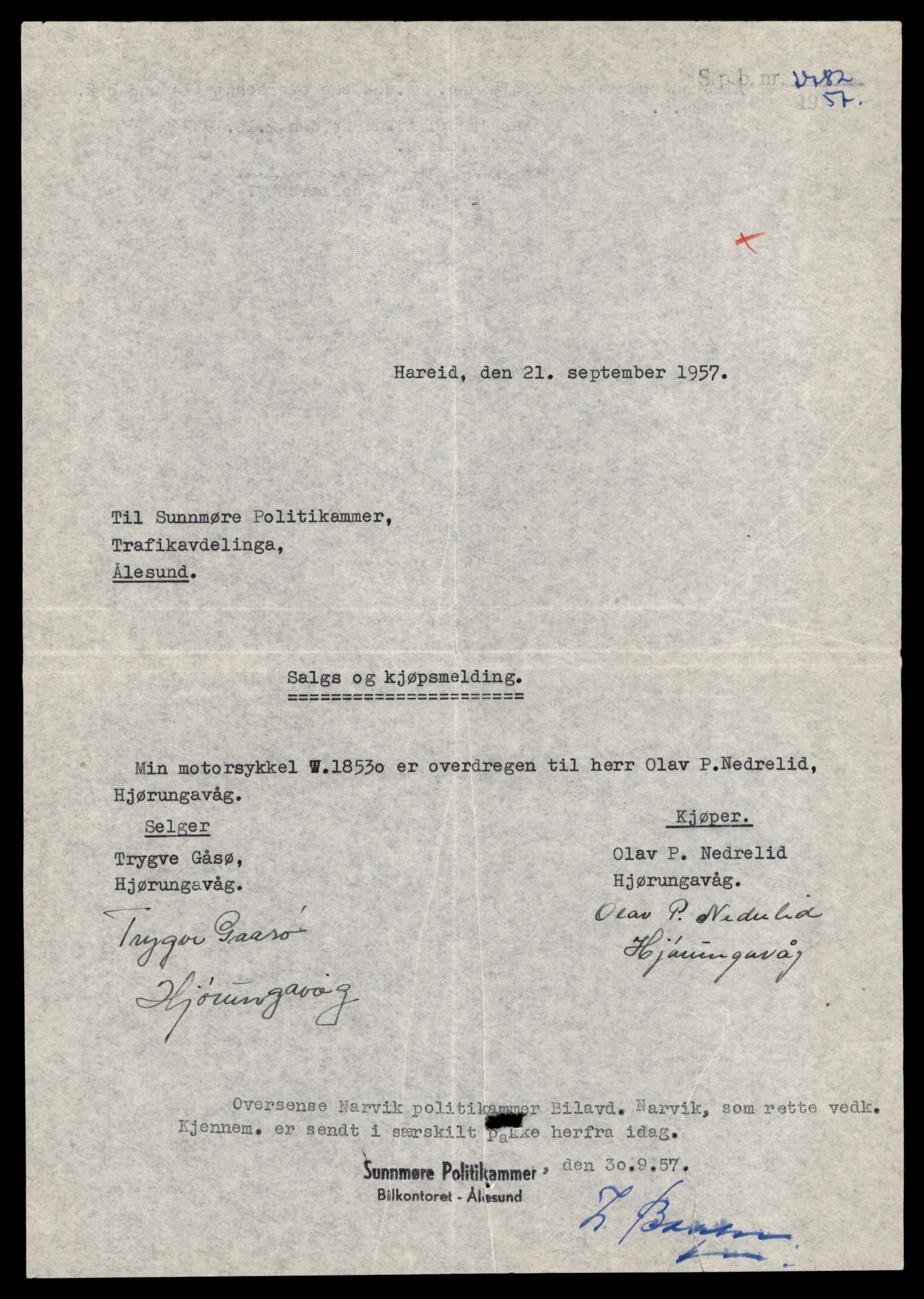 Møre og Romsdal vegkontor - Ålesund trafikkstasjon, AV/SAT-A-4099/F/Fe/L0040: Registreringskort for kjøretøy T 13531 - T 13709, 1927-1998, s. 2867