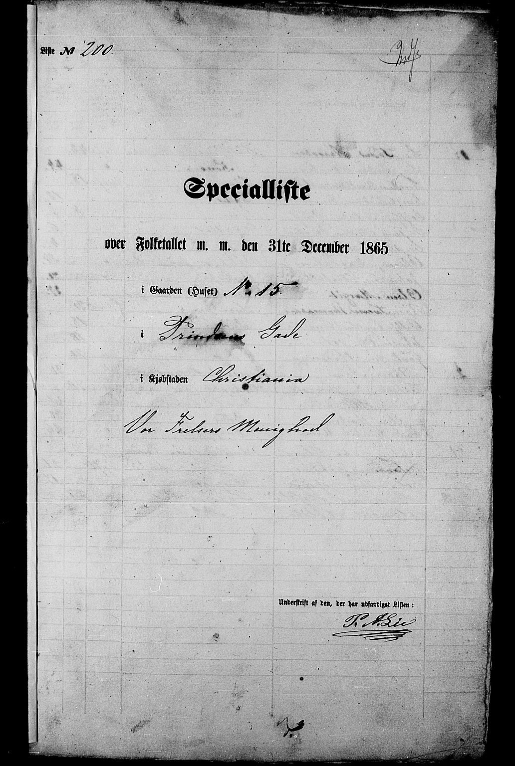 RA, Folketelling 1865 for 0301 Kristiania kjøpstad, 1865, s. 583
