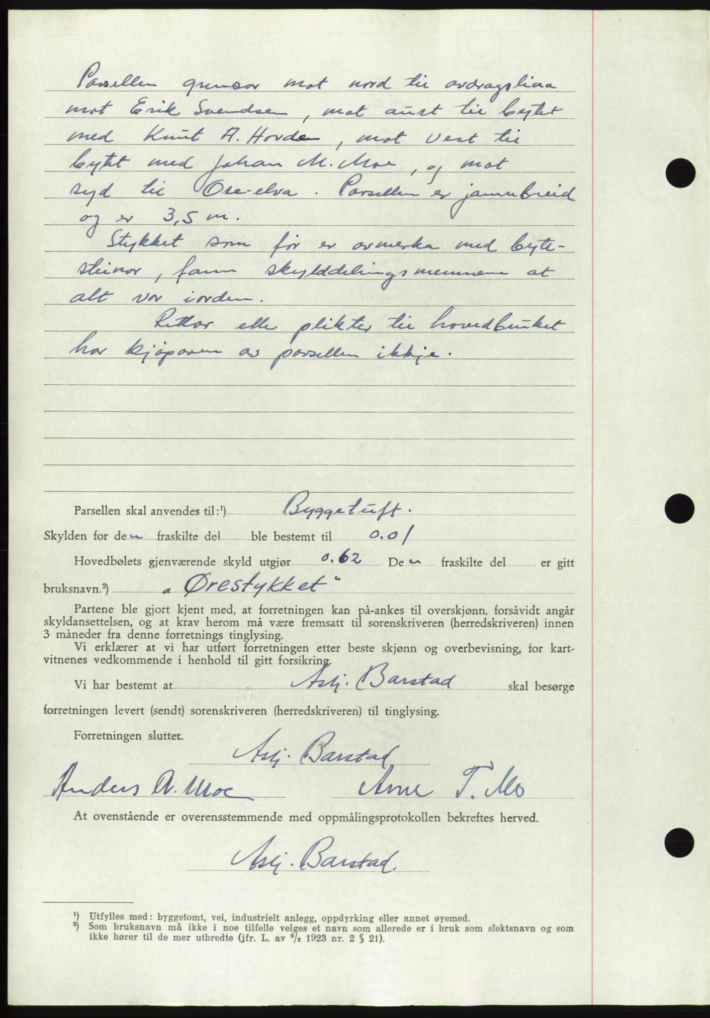 Søre Sunnmøre sorenskriveri, AV/SAT-A-4122/1/2/2C/L0082: Pantebok nr. 8A, 1948-1948, Dagboknr: 882/1948