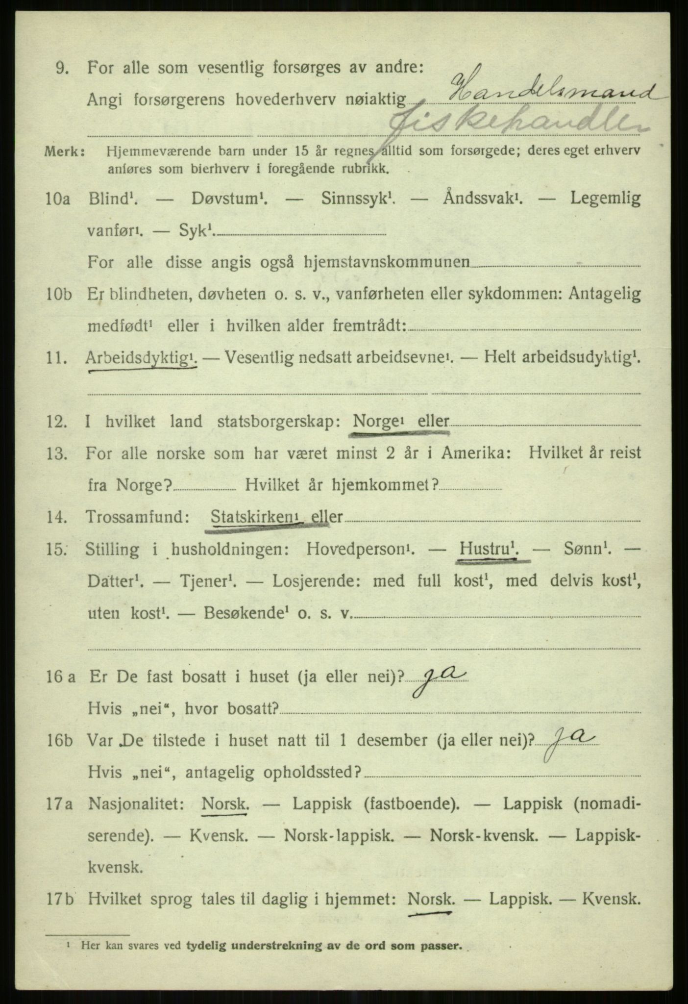 SATØ, Folketelling 1920 for 1936 Karlsøy herred, 1920, s. 4915