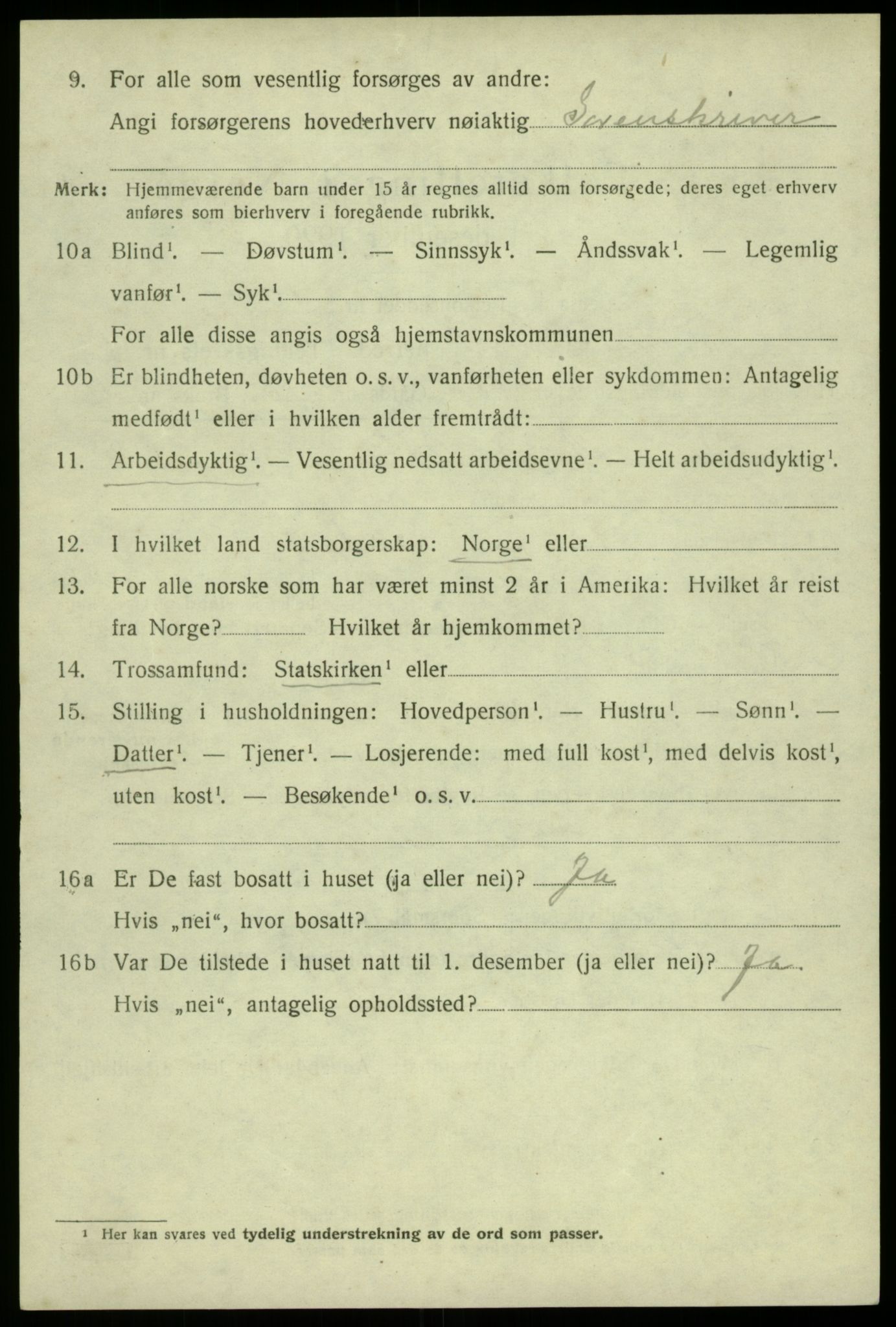 SAB, Folketelling 1920 for 1230 Ullensvang herred, 1920, s. 2571