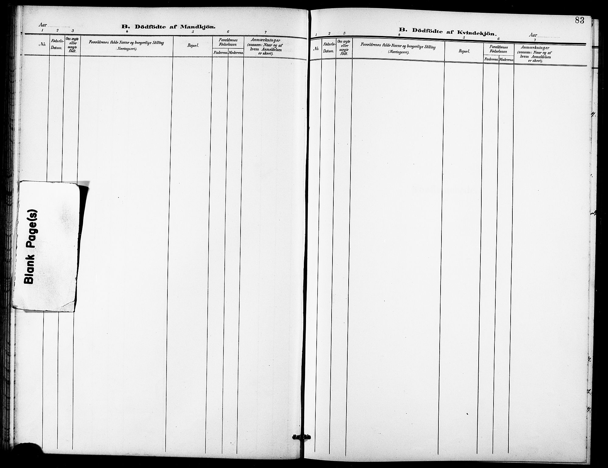 Lenvik sokneprestembete, SATØ/S-1310/H/Ha/Hab/L0022klokker: Klokkerbok nr. 22, 1901-1918, s. 83