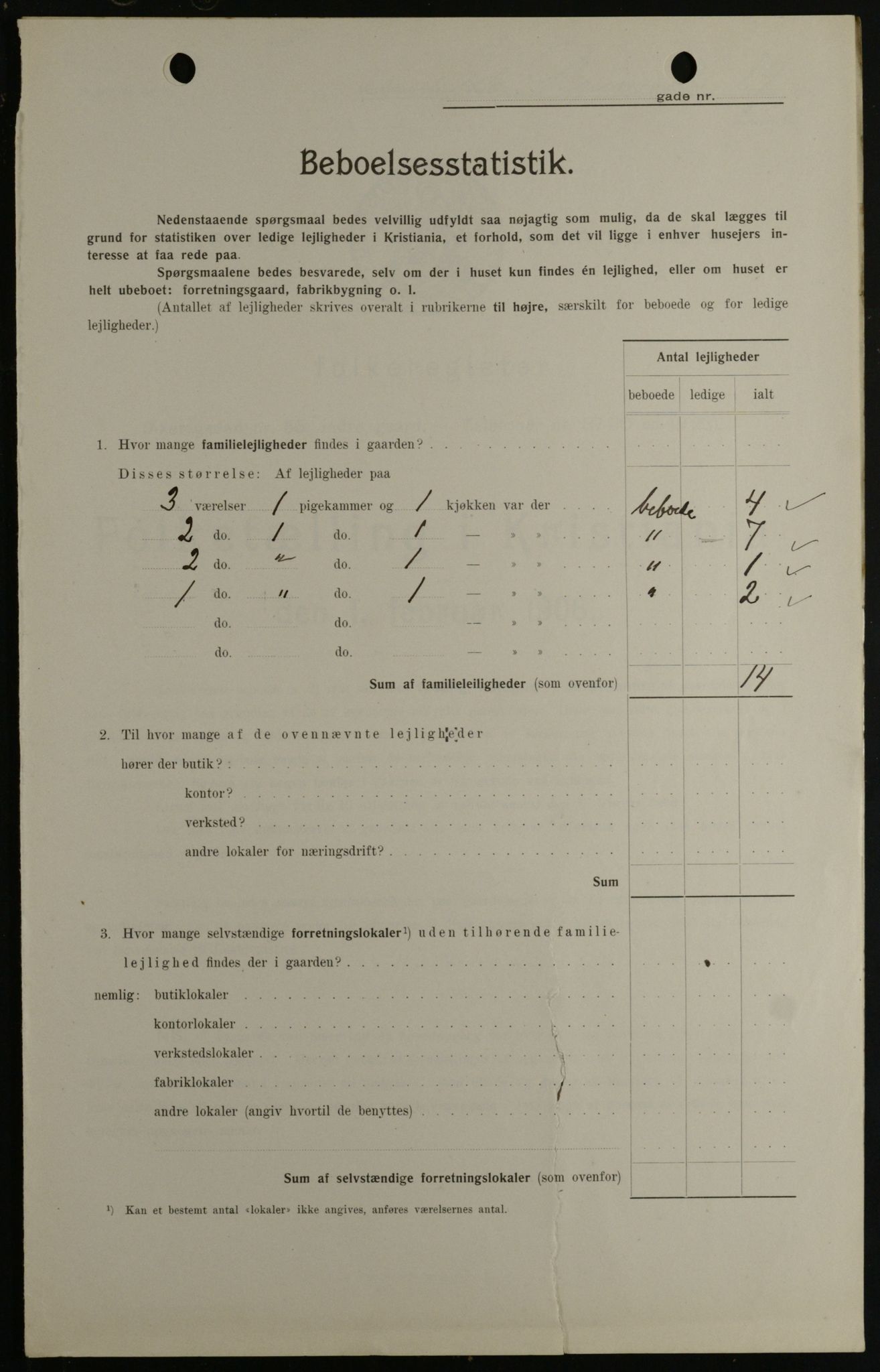 OBA, Kommunal folketelling 1.2.1908 for Kristiania kjøpstad, 1908, s. 42144