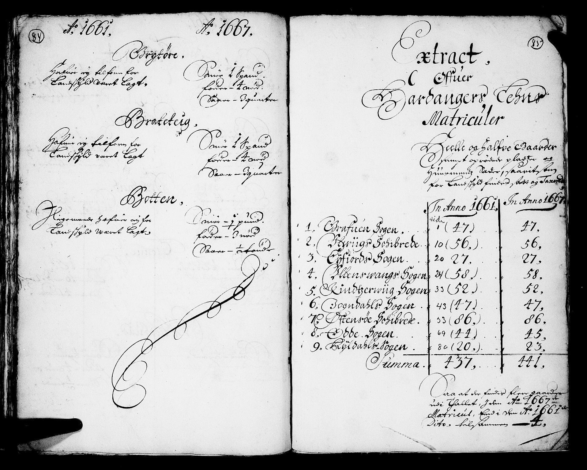 Rentekammeret inntil 1814, Realistisk ordnet avdeling, RA/EA-4070/N/Nb/Nba/L0038: Hardanger fogderi, 1661-1667, s. 84-85