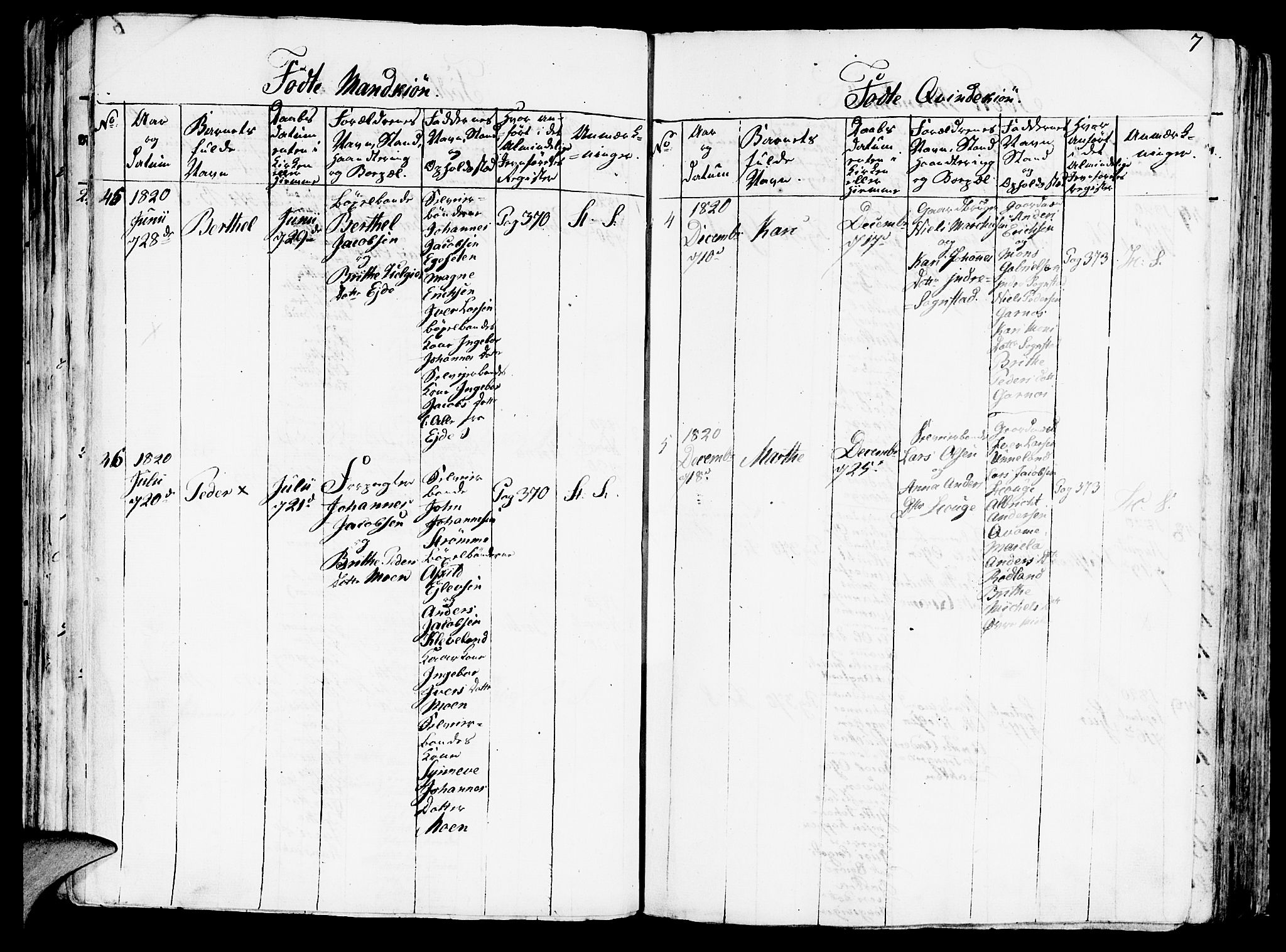Haus sokneprestembete, SAB/A-75601/H/Haa: Ministerialbok nr. A 12, 1816-1821, s. 7