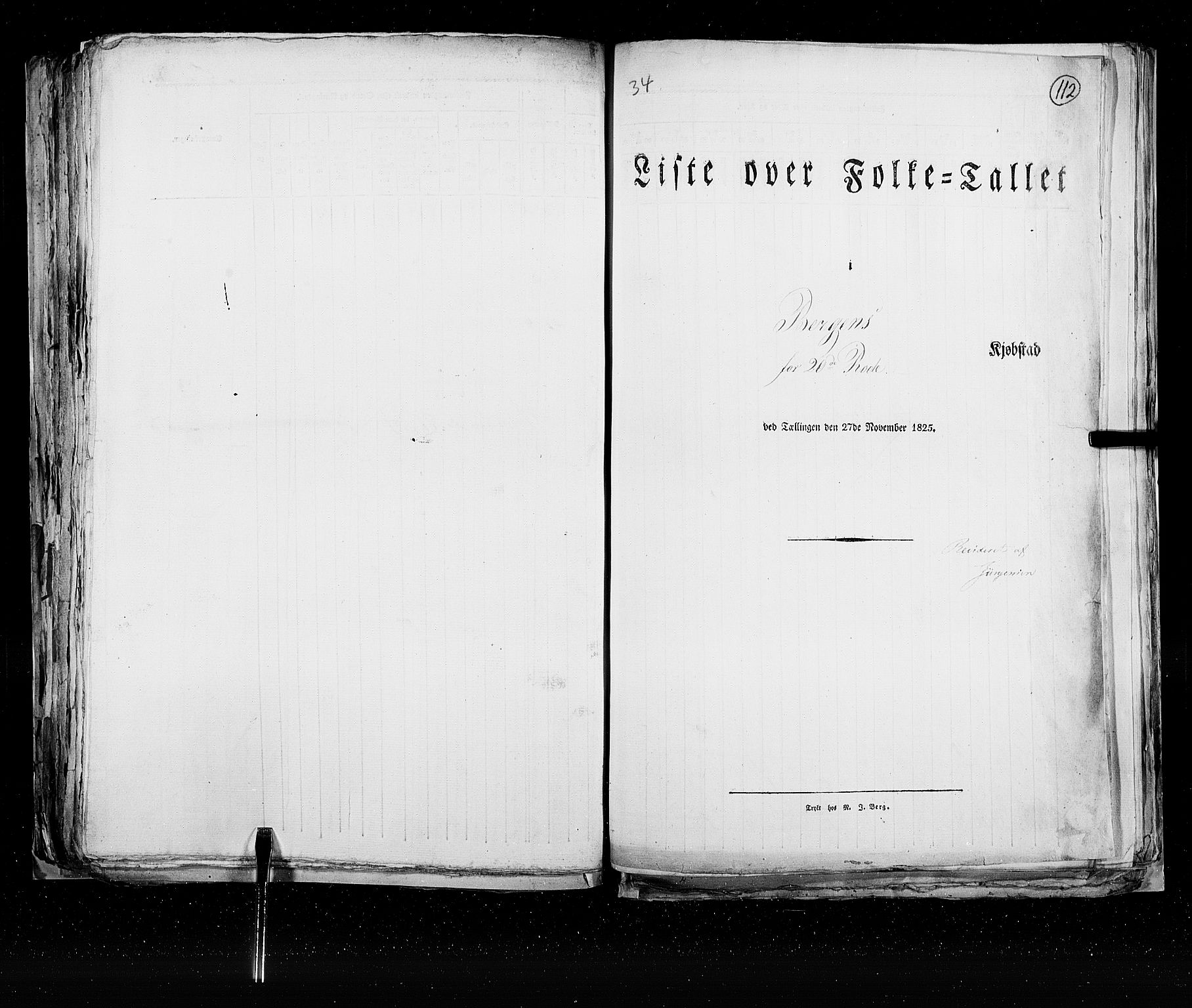 RA, Folketellingen 1825, bind 22: Bergen kjøpstad, 1825, s. 112