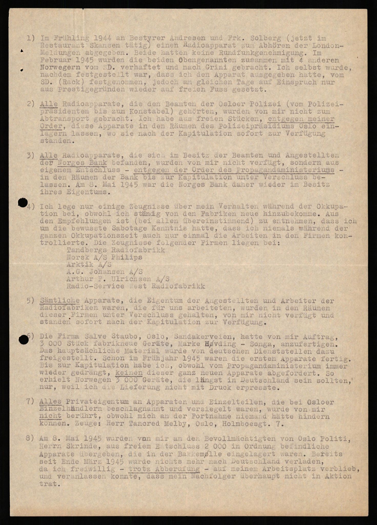 Forsvaret, Forsvarets overkommando II, AV/RA-RAFA-3915/D/Db/L0026: CI Questionaires. Tyske okkupasjonsstyrker i Norge. Tyskere., 1945-1946, s. 193