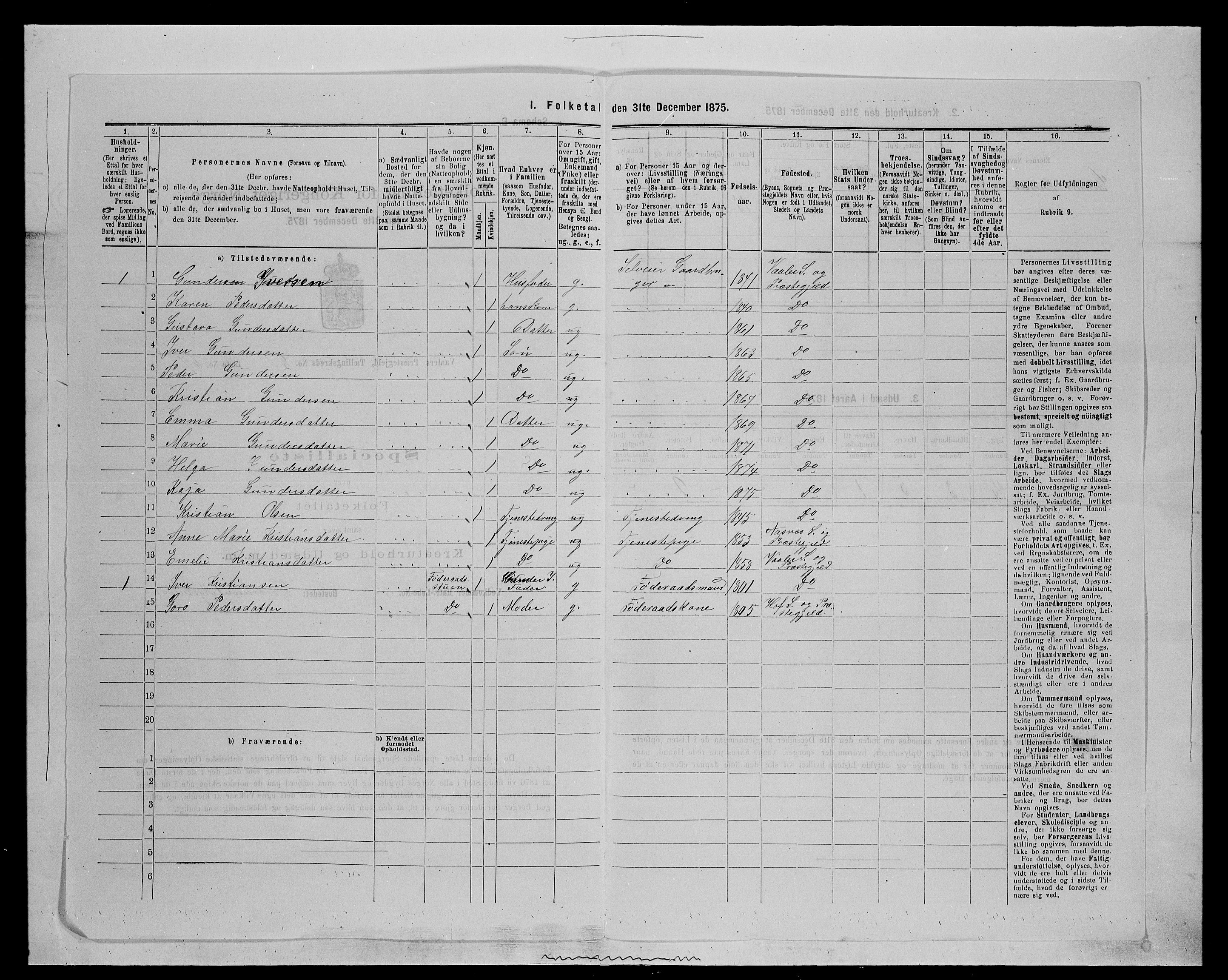 SAH, Folketelling 1875 for 0426P Våler prestegjeld (Hedmark), 1875, s. 378