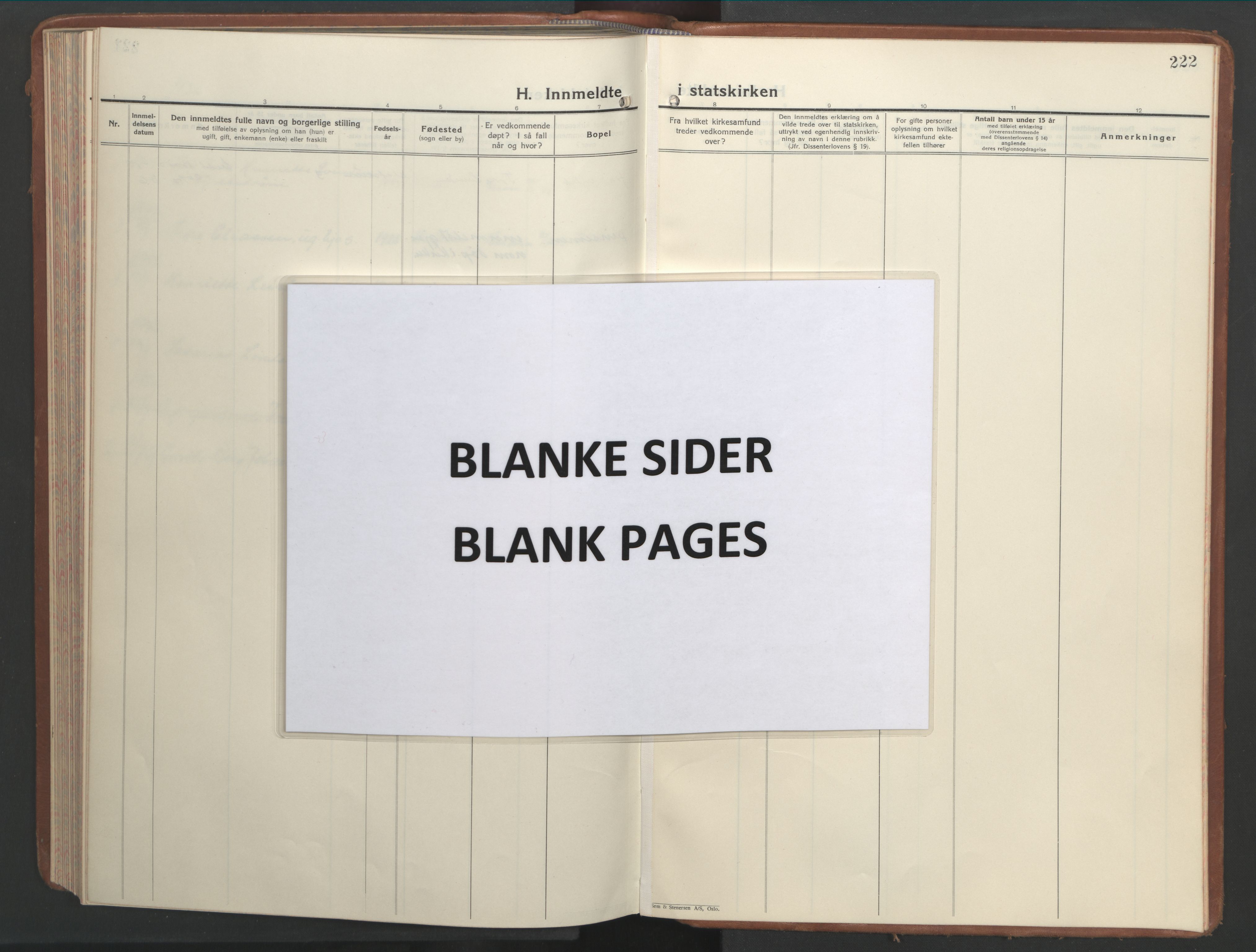 Ministerialprotokoller, klokkerbøker og fødselsregistre - Nordland, SAT/A-1459/846/L0657: Klokkerbok nr. 846C07, 1936-1952, s. 222