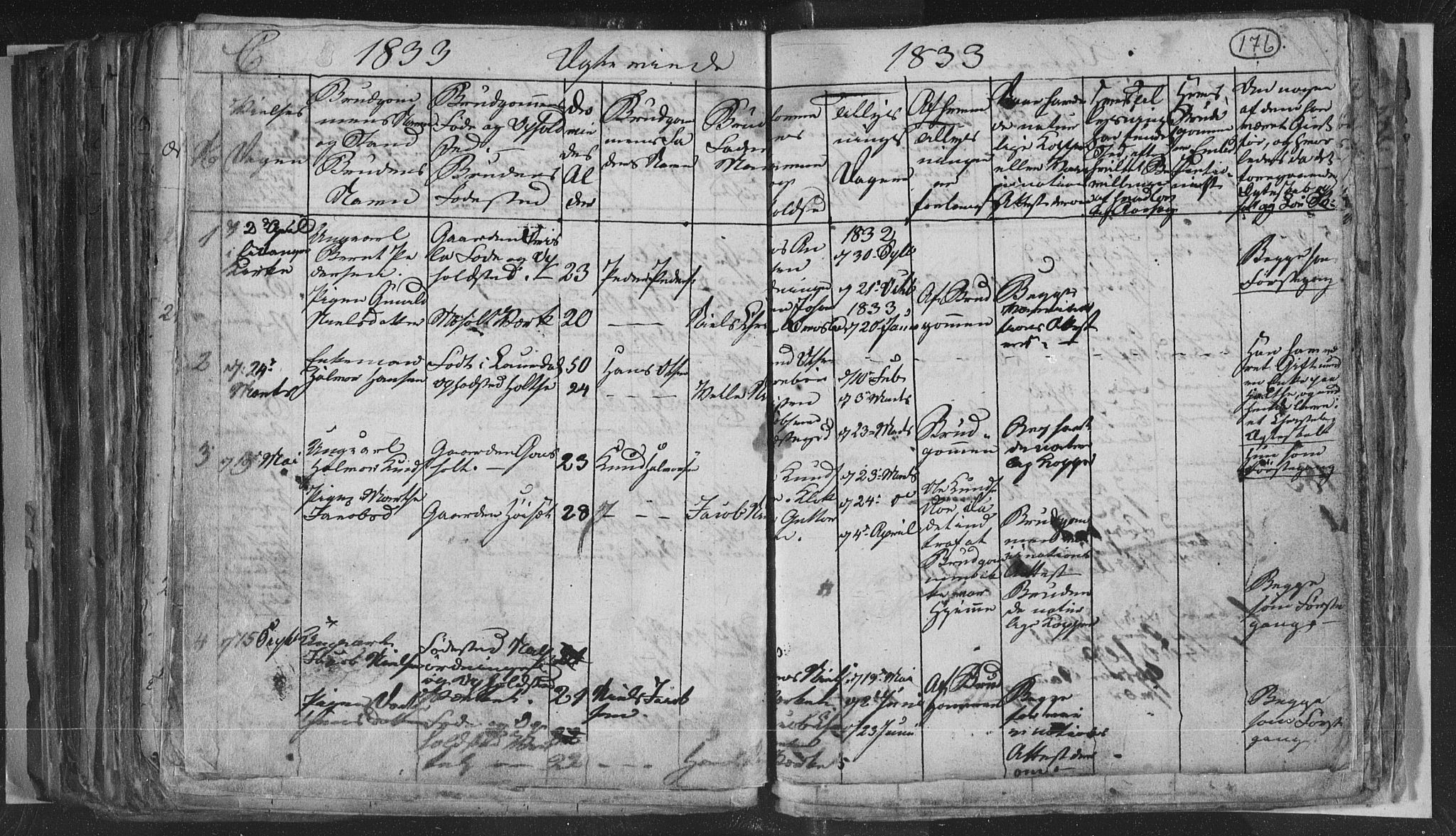 Siljan kirkebøker, AV/SAKO-A-300/G/Ga/L0001: Klokkerbok nr. 1, 1827-1847, s. 176