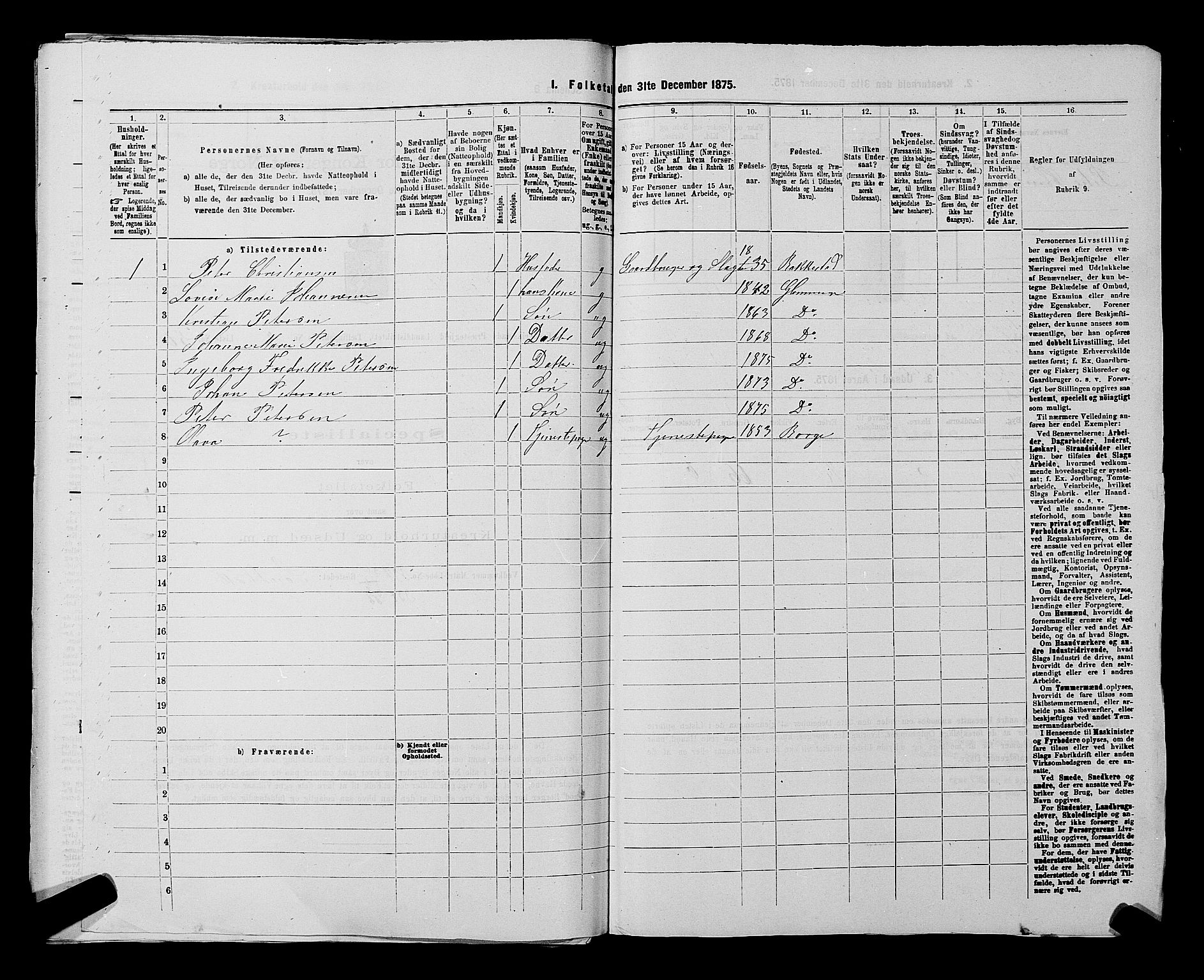 RA, Folketelling 1875 for 0132L Fredrikstad prestegjeld, Glemmen sokn, 1875, s. 782