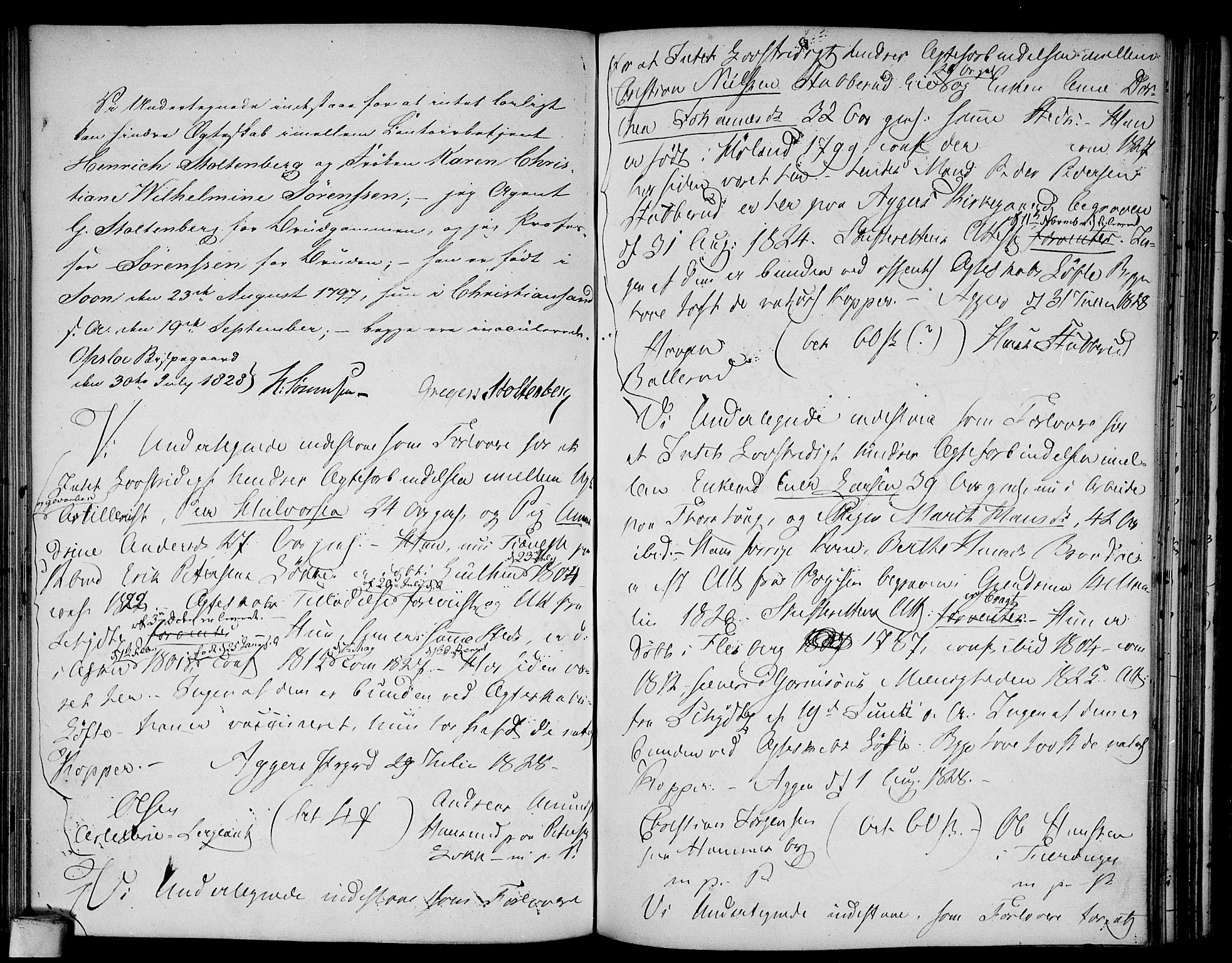 Aker prestekontor kirkebøker, AV/SAO-A-10861/L/L0004: Forlovererklæringer nr. 4, 1778-1831