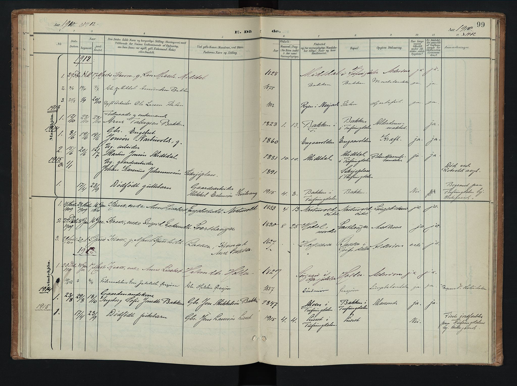 Tolga prestekontor, AV/SAH-PREST-062/K/L0010: Ministerialbok nr. 10, 1901-1915, s. 99