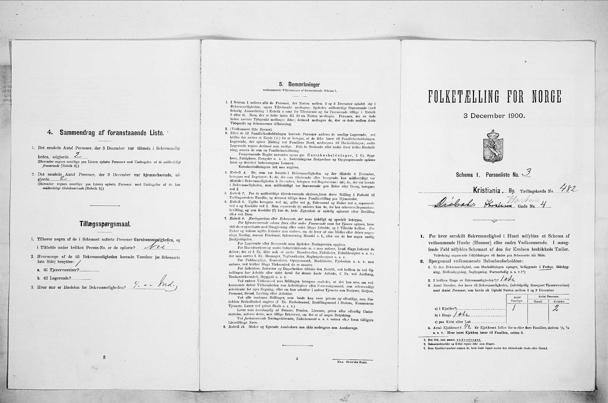 SAO, Folketelling 1900 for 0301 Kristiania kjøpstad, 1900, s. 38986