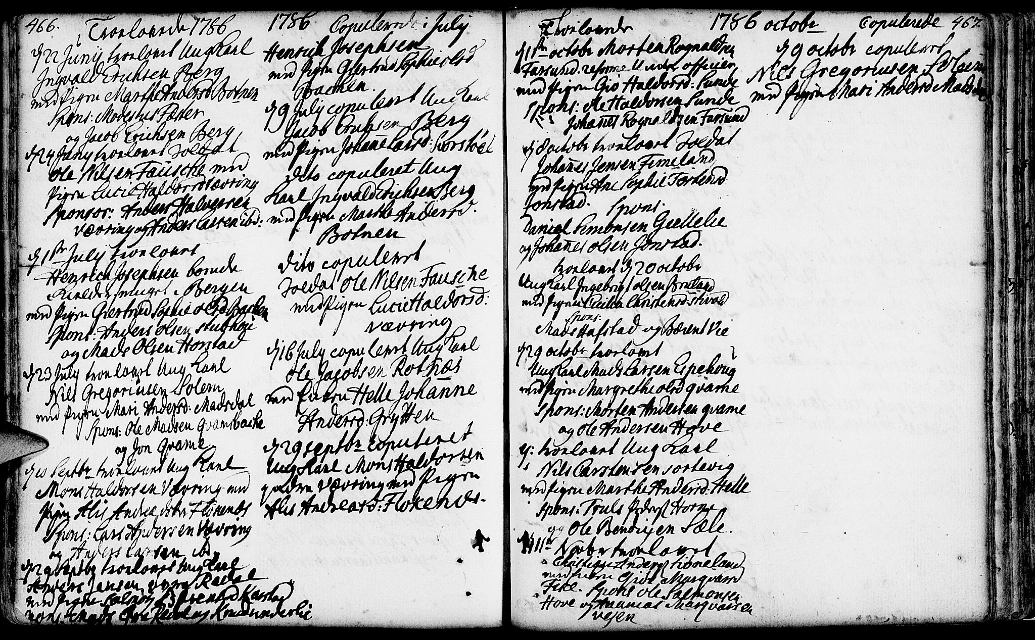 Førde sokneprestembete, AV/SAB-A-79901/H/Haa/Haaa/L0004: Ministerialbok nr. A 4, 1781-1803, s. 466-467
