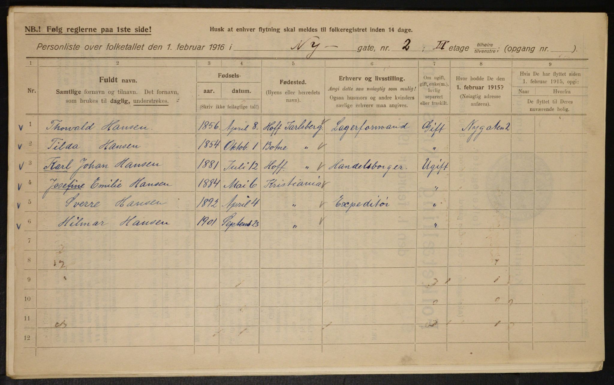 OBA, Kommunal folketelling 1.2.1916 for Kristiania, 1916, s. 75686