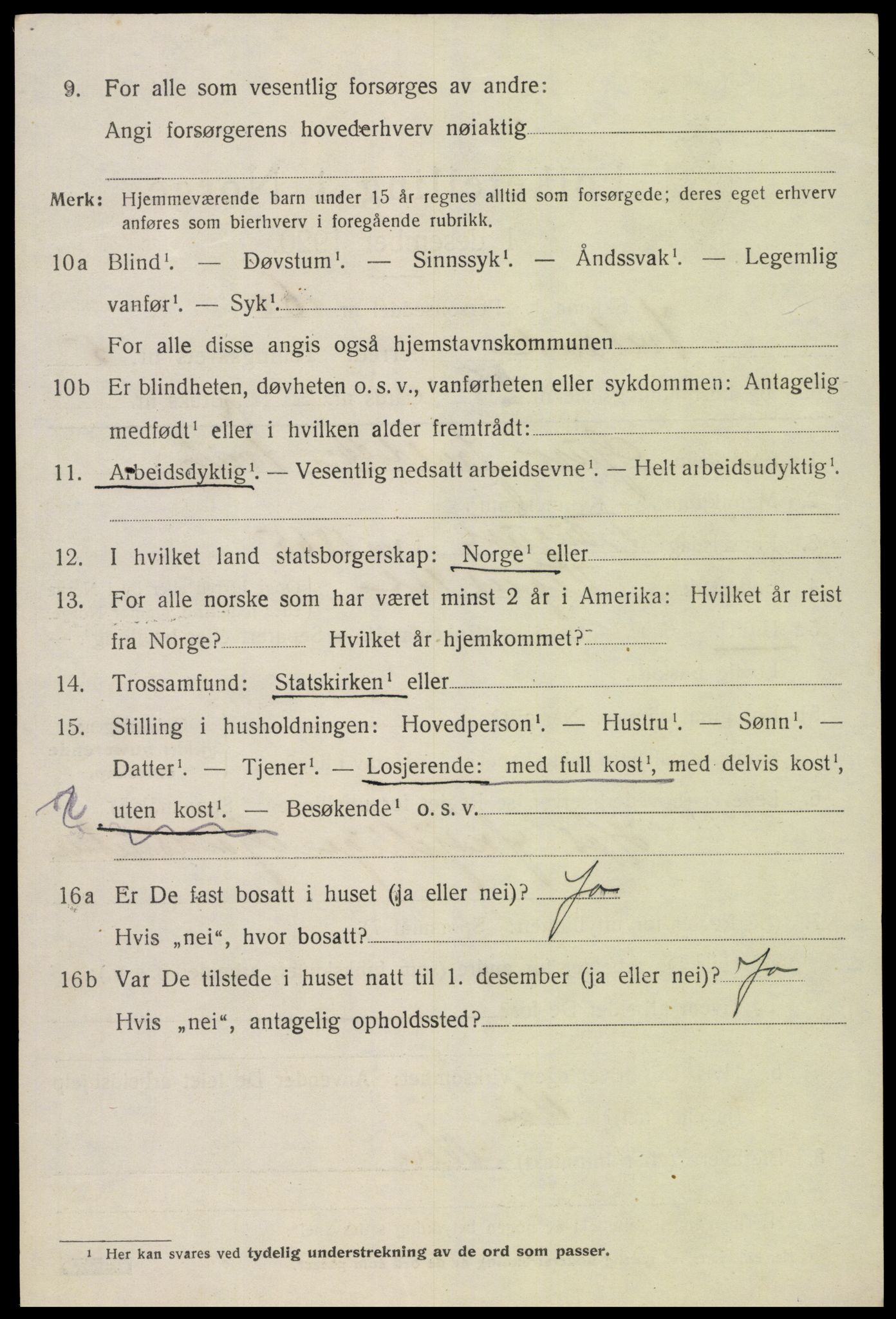 SAK, Folketelling 1920 for 0935 Iveland herred, 1920, s. 1914