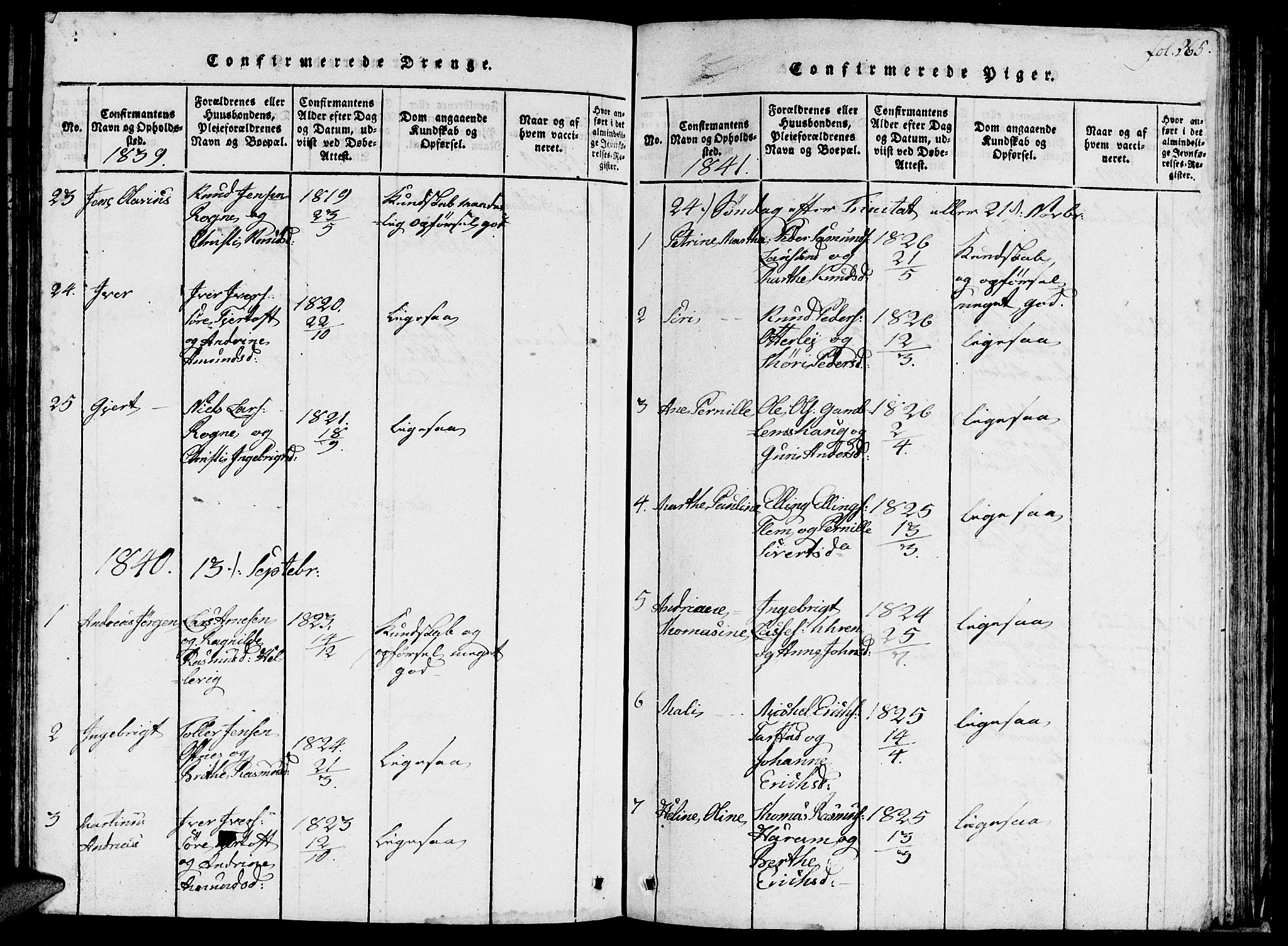 Ministerialprotokoller, klokkerbøker og fødselsregistre - Møre og Romsdal, SAT/A-1454/536/L0506: Klokkerbok nr. 536C01, 1818-1859, s. 265