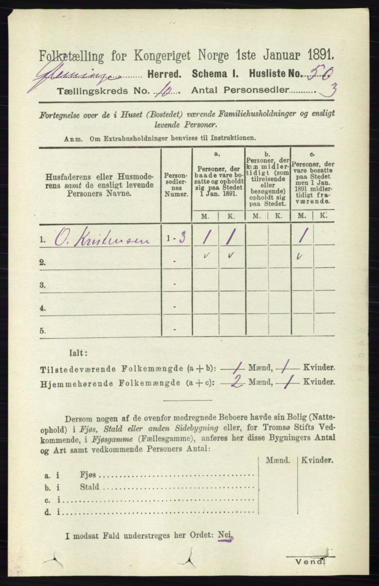 RA, Folketelling 1891 for 0132 Glemmen herred, 1891, s. 9950