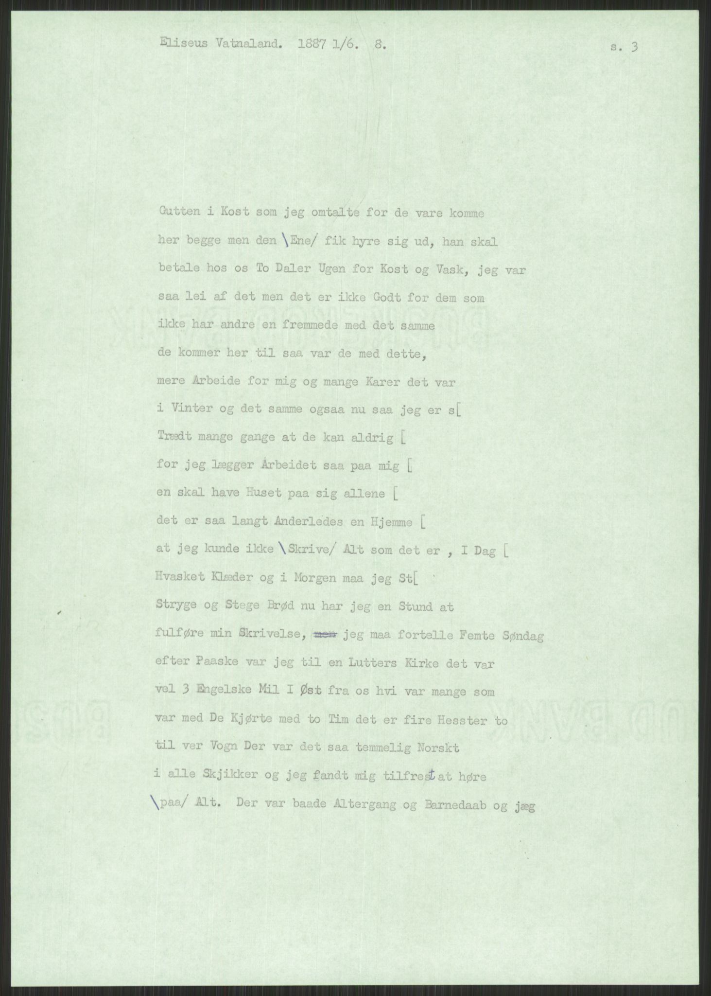 Samlinger til kildeutgivelse, Amerikabrevene, AV/RA-EA-4057/F/L0030: Innlån fra Rogaland: Vatnaland - Øverland, 1838-1914, s. 109