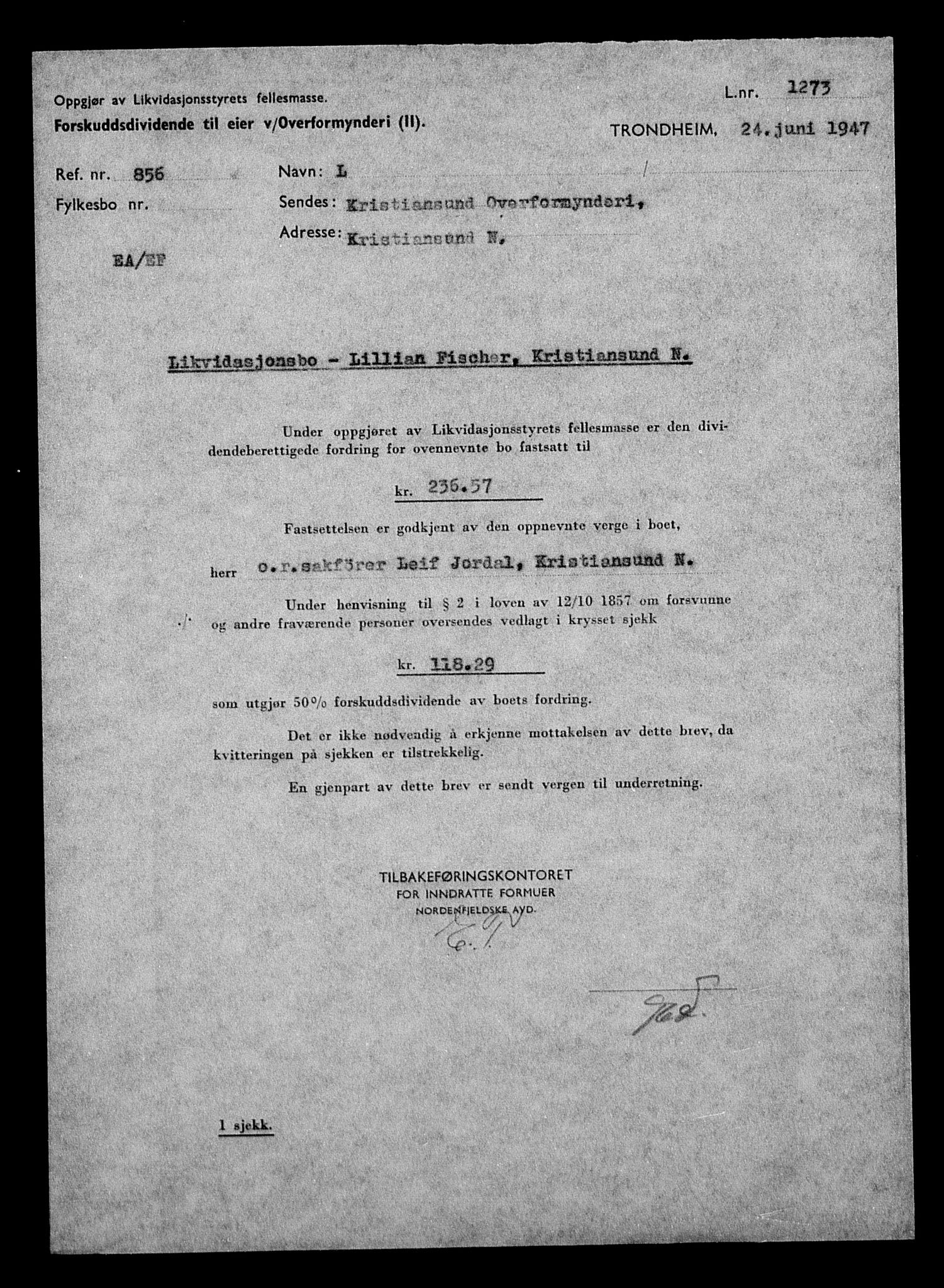 Justisdepartementet, Tilbakeføringskontoret for inndratte formuer, AV/RA-S-1564/H/Hc/Hcb/L0912: --, 1945-1947, s. 893