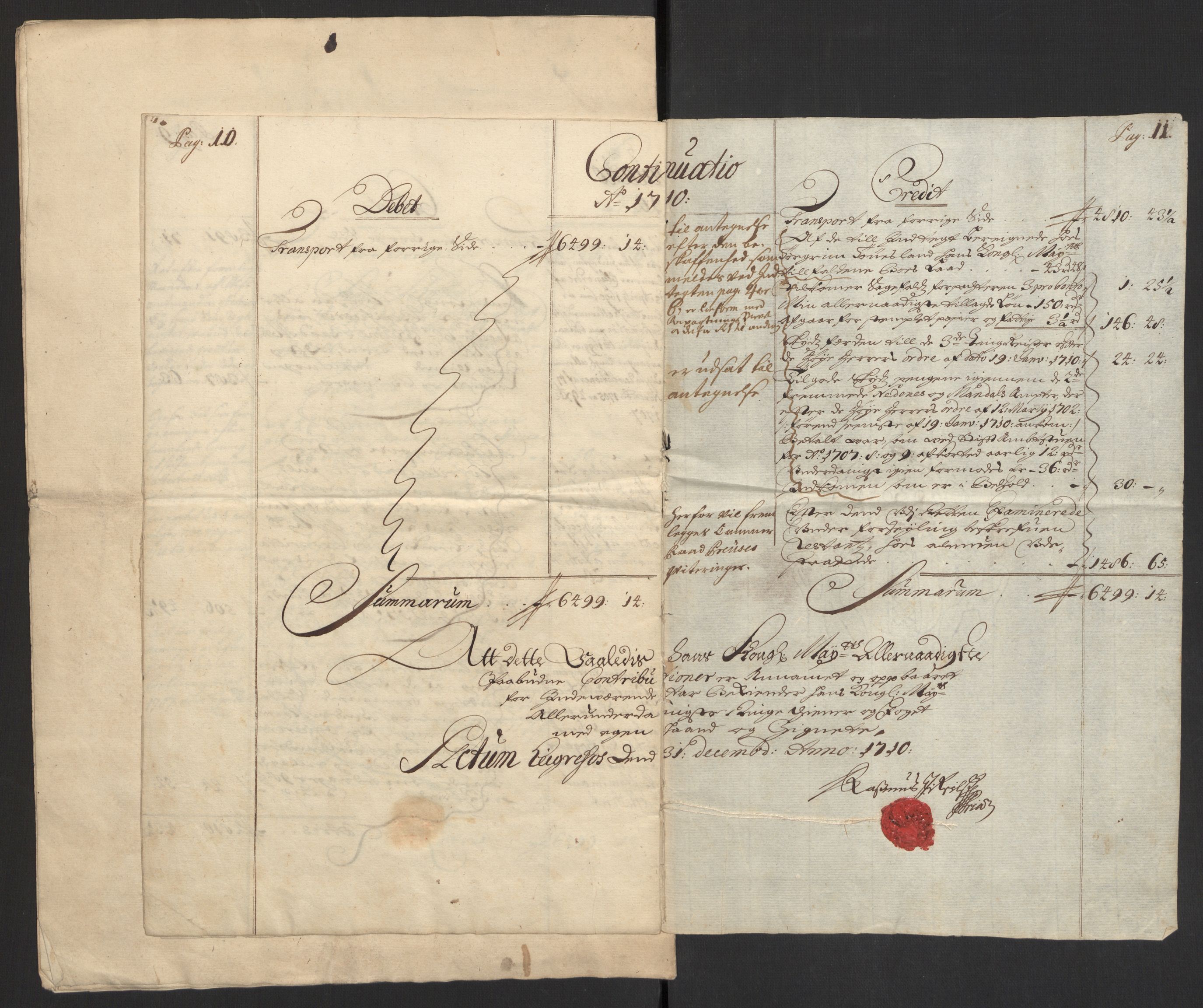 Rentekammeret inntil 1814, Reviderte regnskaper, Fogderegnskap, RA/EA-4092/R40/L2449: Fogderegnskap Råbyggelag, 1709-1711, s. 109