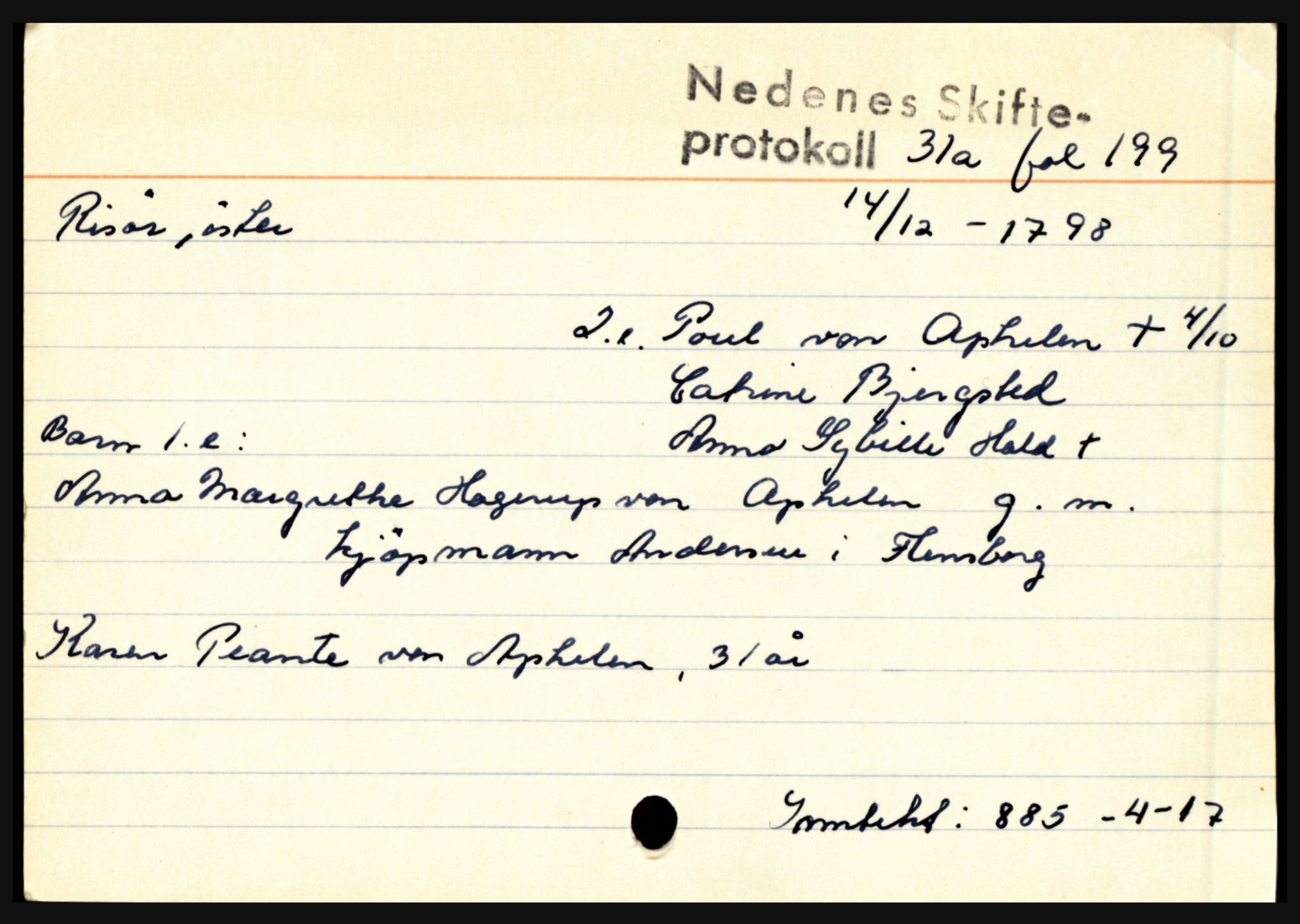 Nedenes sorenskriveri før 1824, AV/SAK-1221-0007/H, s. 24191