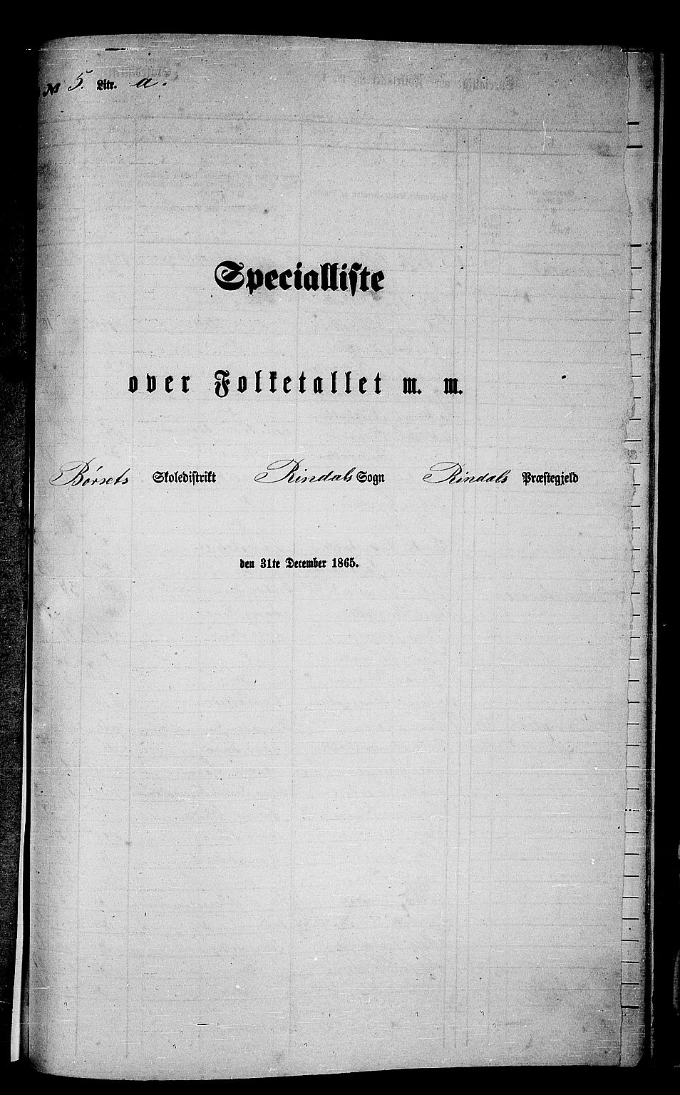 RA, Folketelling 1865 for 1567P Rindal prestegjeld, 1865, s. 90