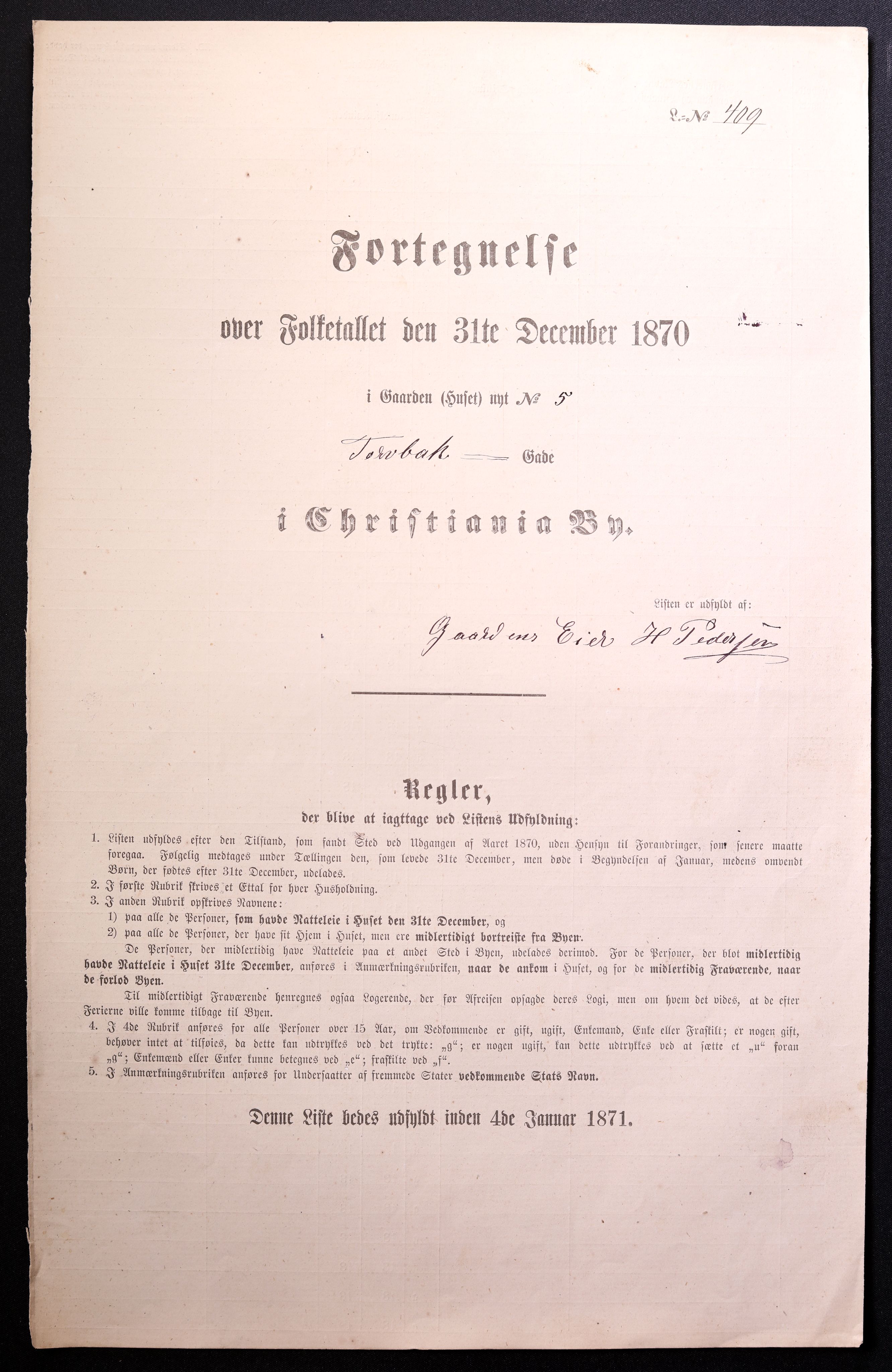 RA, Folketelling 1870 for 0301 Kristiania kjøpstad, 1870, s. 4348