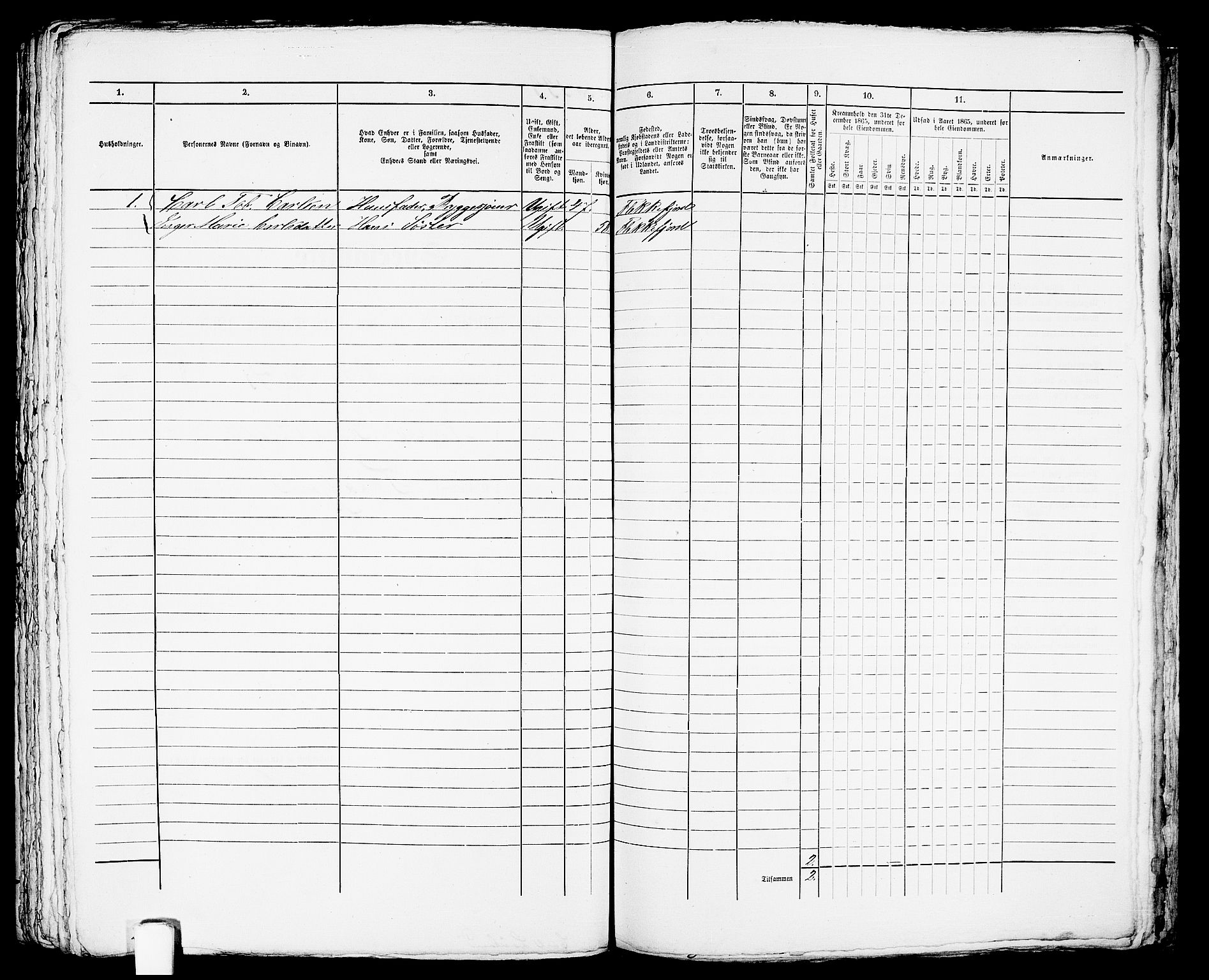 RA, Folketelling 1865 for 1004B Flekkefjord prestegjeld, Flekkefjord kjøpstad, 1865, s. 409